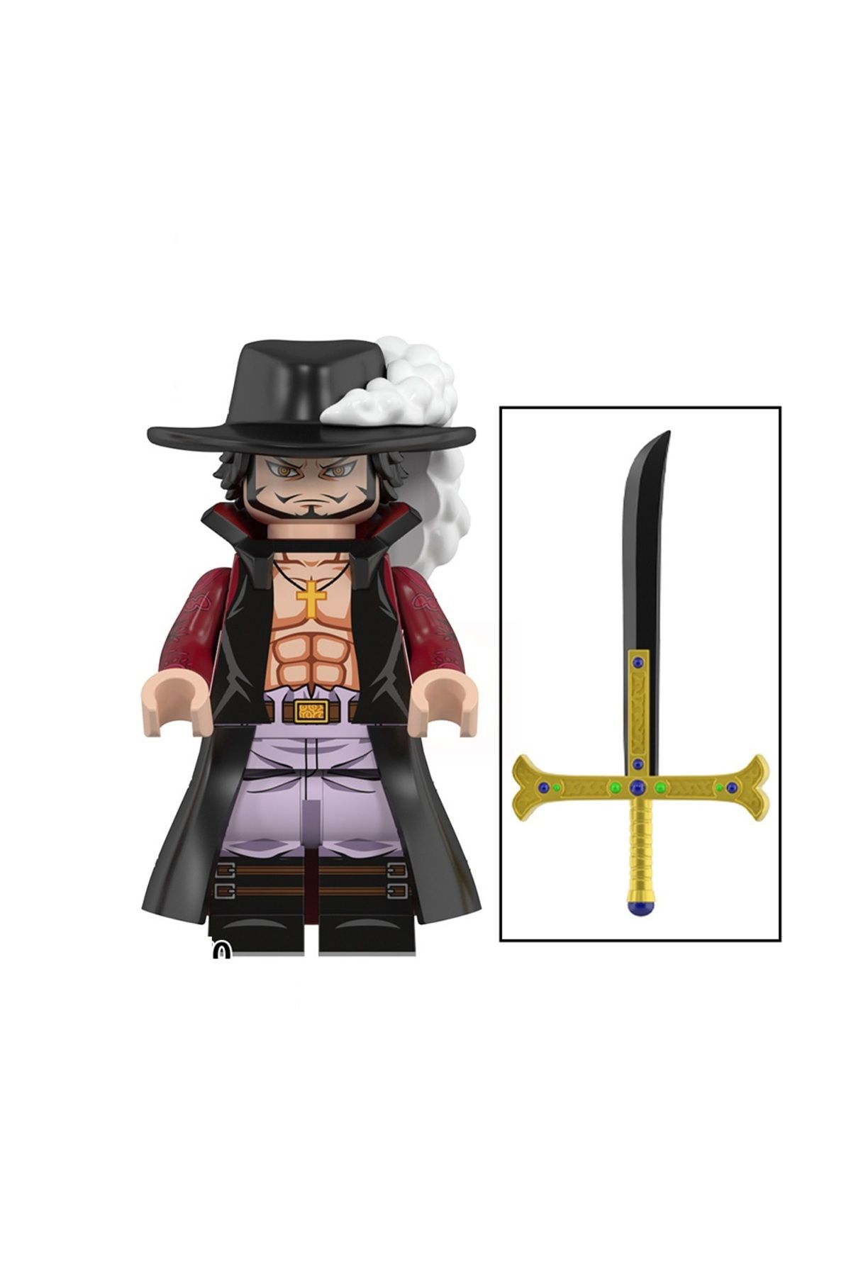 myminitoys-One Piece Anime Mini Figure Set of 8 - Dracule, Mihawk, Buggy, Crocodile, Jinbe St-13 2