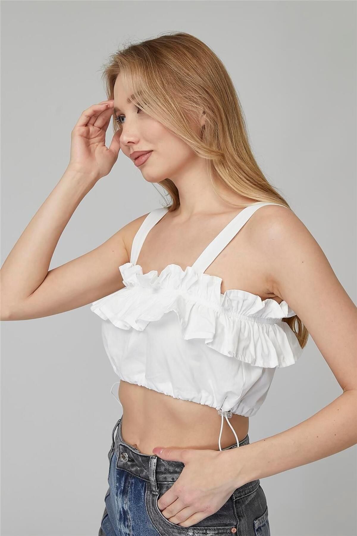 HomeStore-Bustier mit elastischem Rüschenrand 2