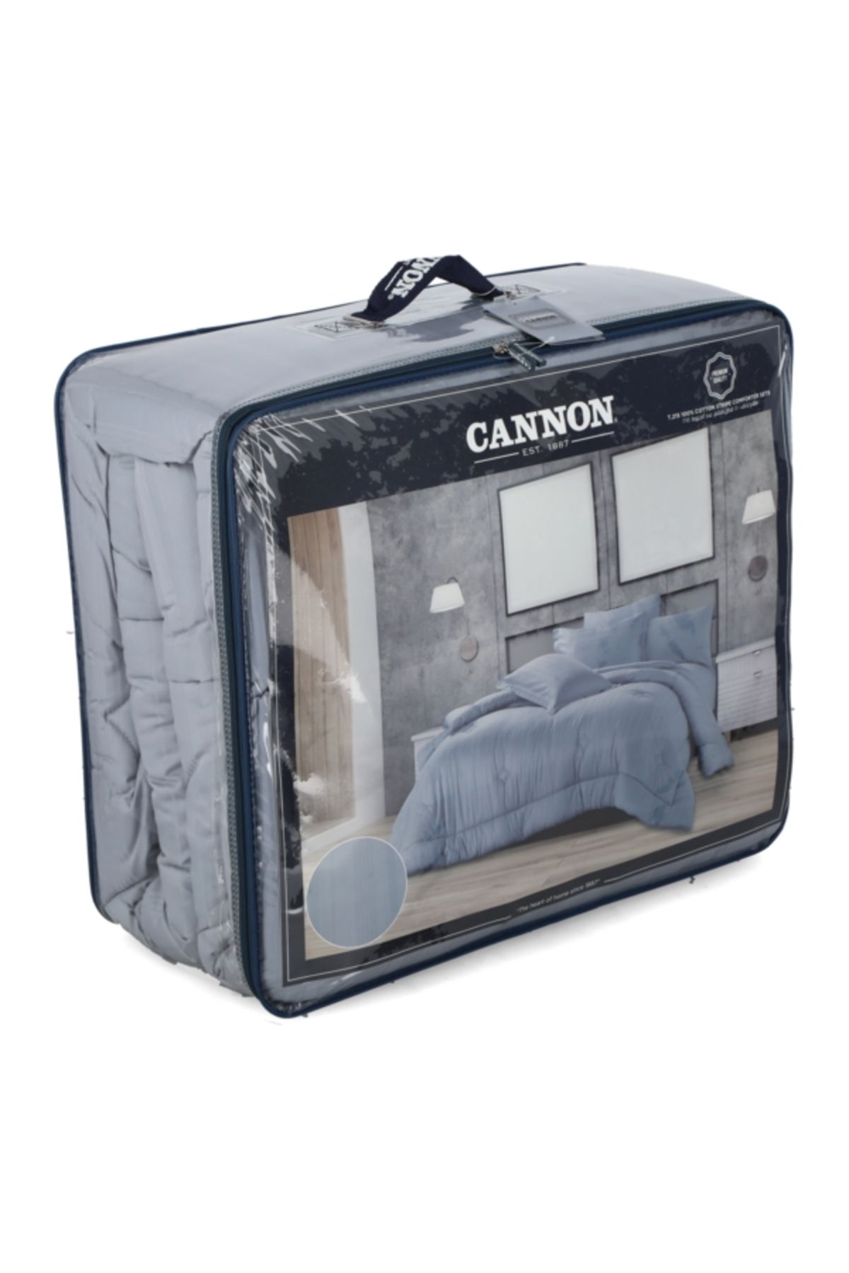 Cannon-3-Piece T215 Cotton Stripe Comforter Set Twin 1