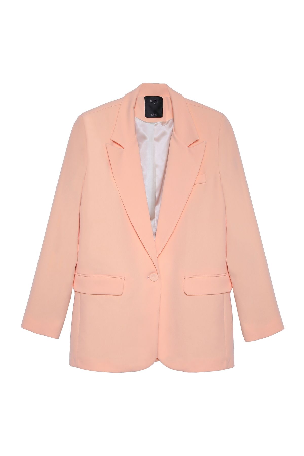 Quzu-Salmon Blazer Jacket 1