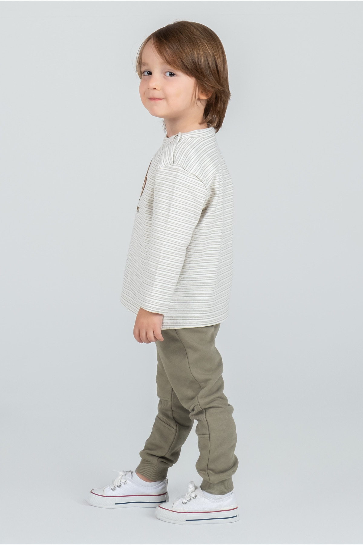 Kyron Erkek Çocuk  Rahat ve Sevimli  Desenli Takım - Alt Üst Set  - Günlük Kullanıma Uygun fotoğrafı 3 (önizleme)