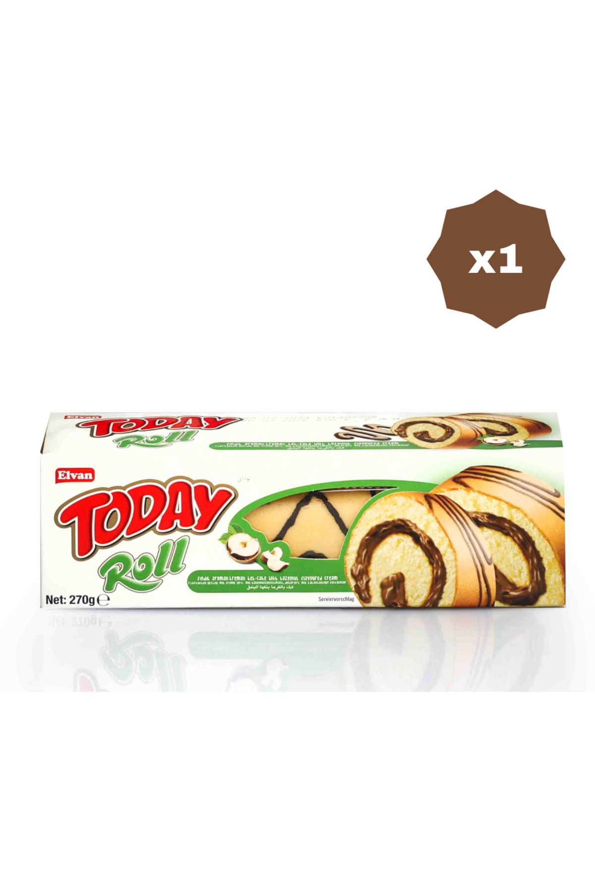 Elvan TODAY ROLL KEK FINDIKLI 270 GR - (1 PAKET)