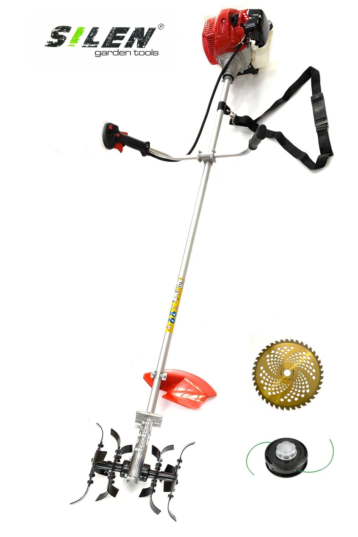 SilenGardenTools Yan Tırpan + Akrep Çapa Makinesi 3.2kw 4.6hp