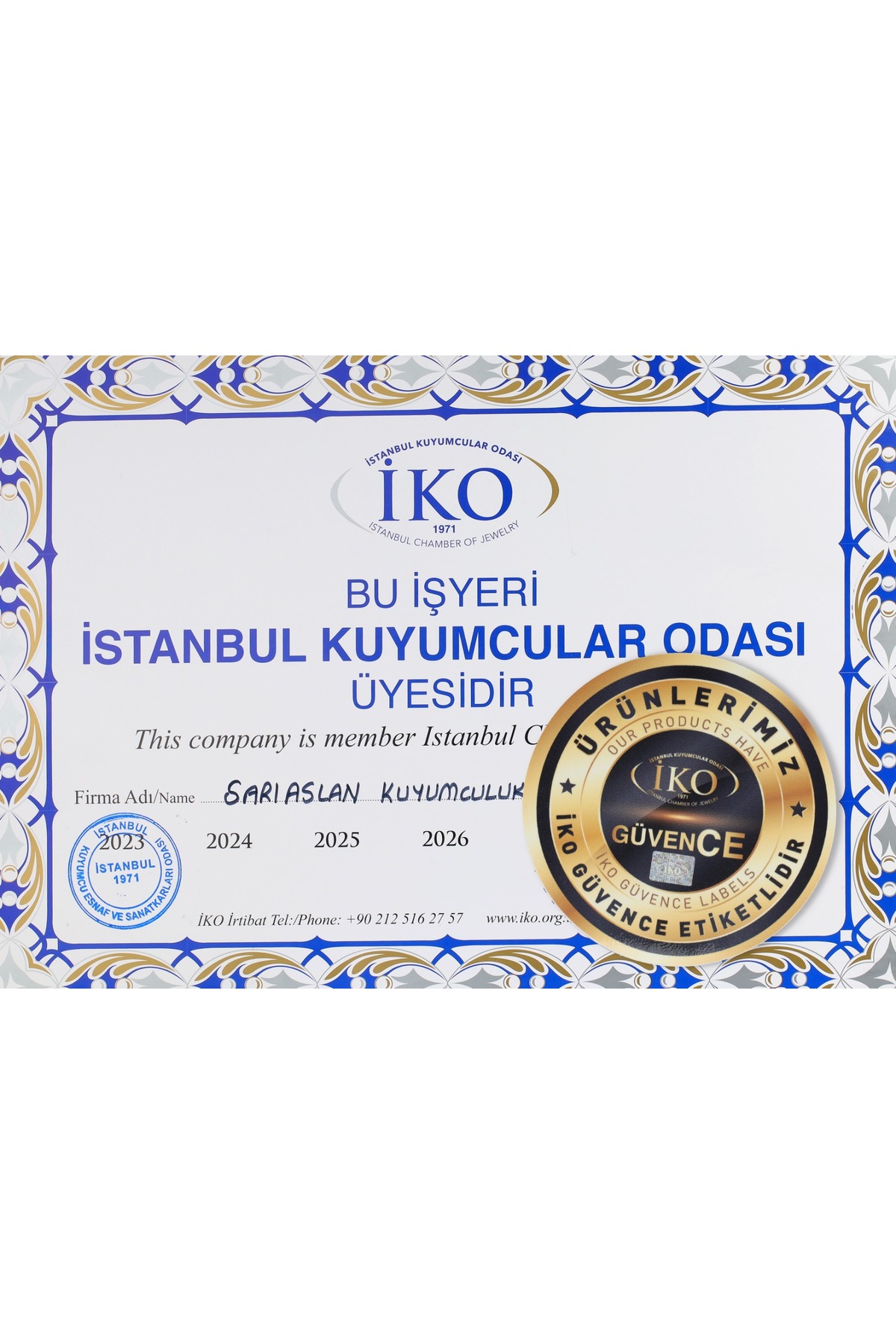 SARIASLAN Tek Taş Kolye 14 Ayar Altın Renk 925 Ayar Gümüş görsel 3