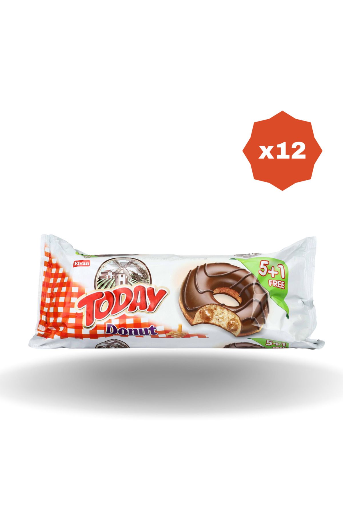 Elvan TODAY DONUT KARAMELLİ KEK MULTİPACK 35 GR 6'I (12 PAKET)