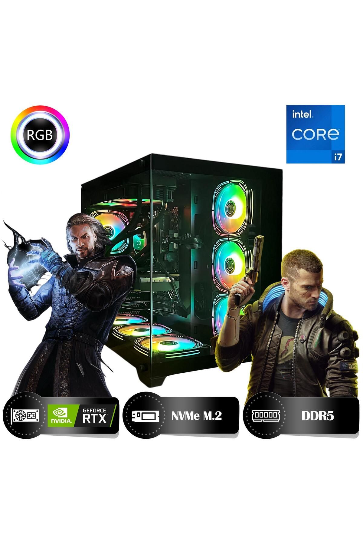 Hyper Rocket One HRI644060-I7 Intel Core i7-13700F 64GB Ram 1TB Nvme M.2 SSD RTX4060 8GB Masaüstü Oy
