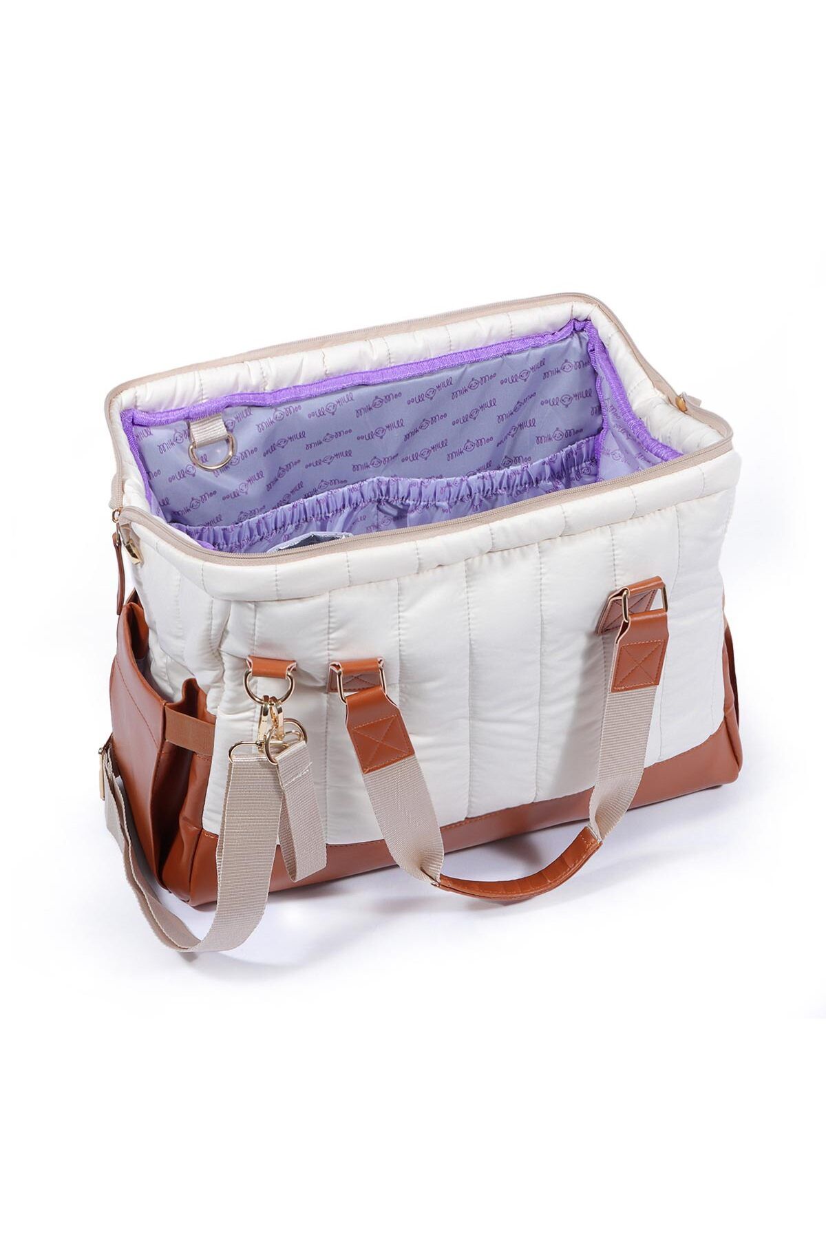 Milk & Moo-Milk&Moo Diaper Bag Leakproof Baby Travel Bag Beige 7