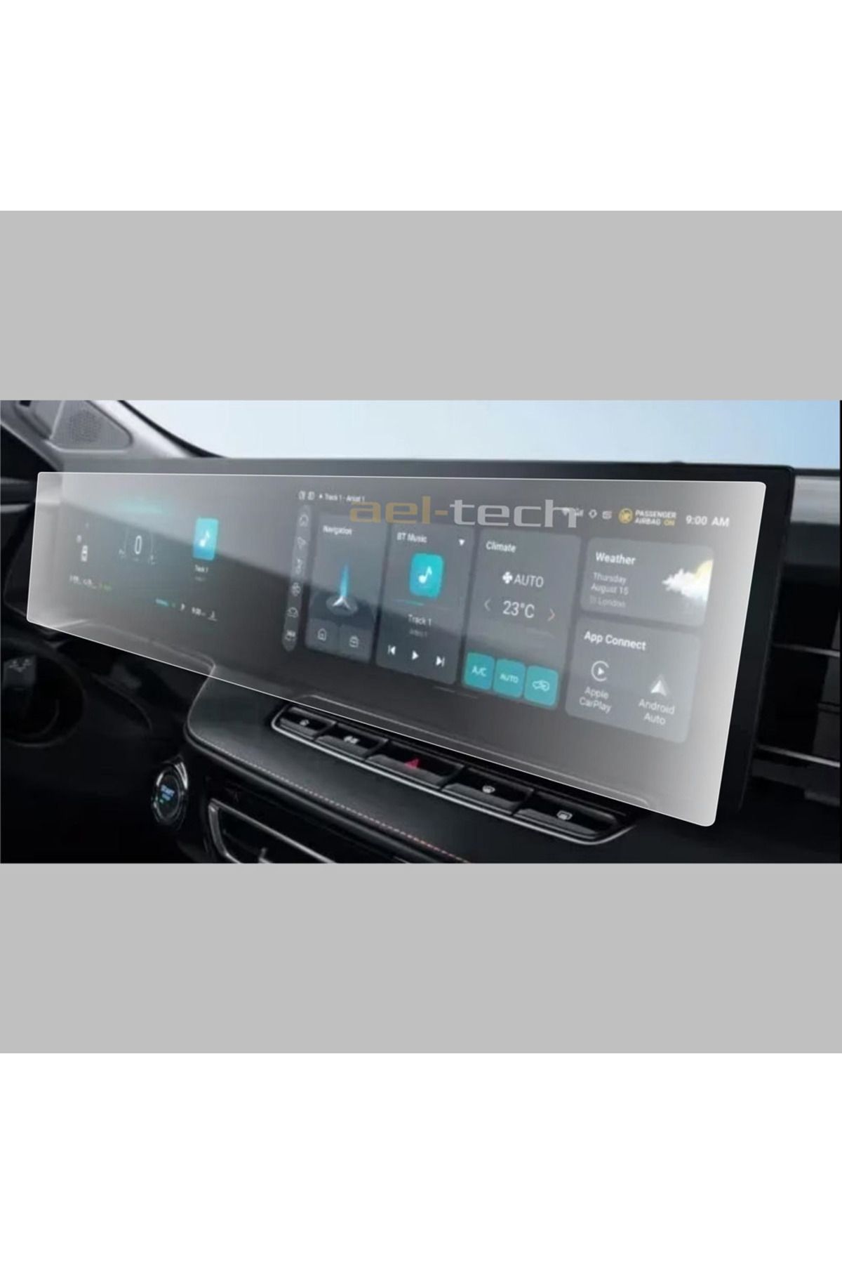 ael-tech-Mg Hs 2024 - 12.3 Inch Digital Display, Navigation Compatible Nano Screen Protector 3