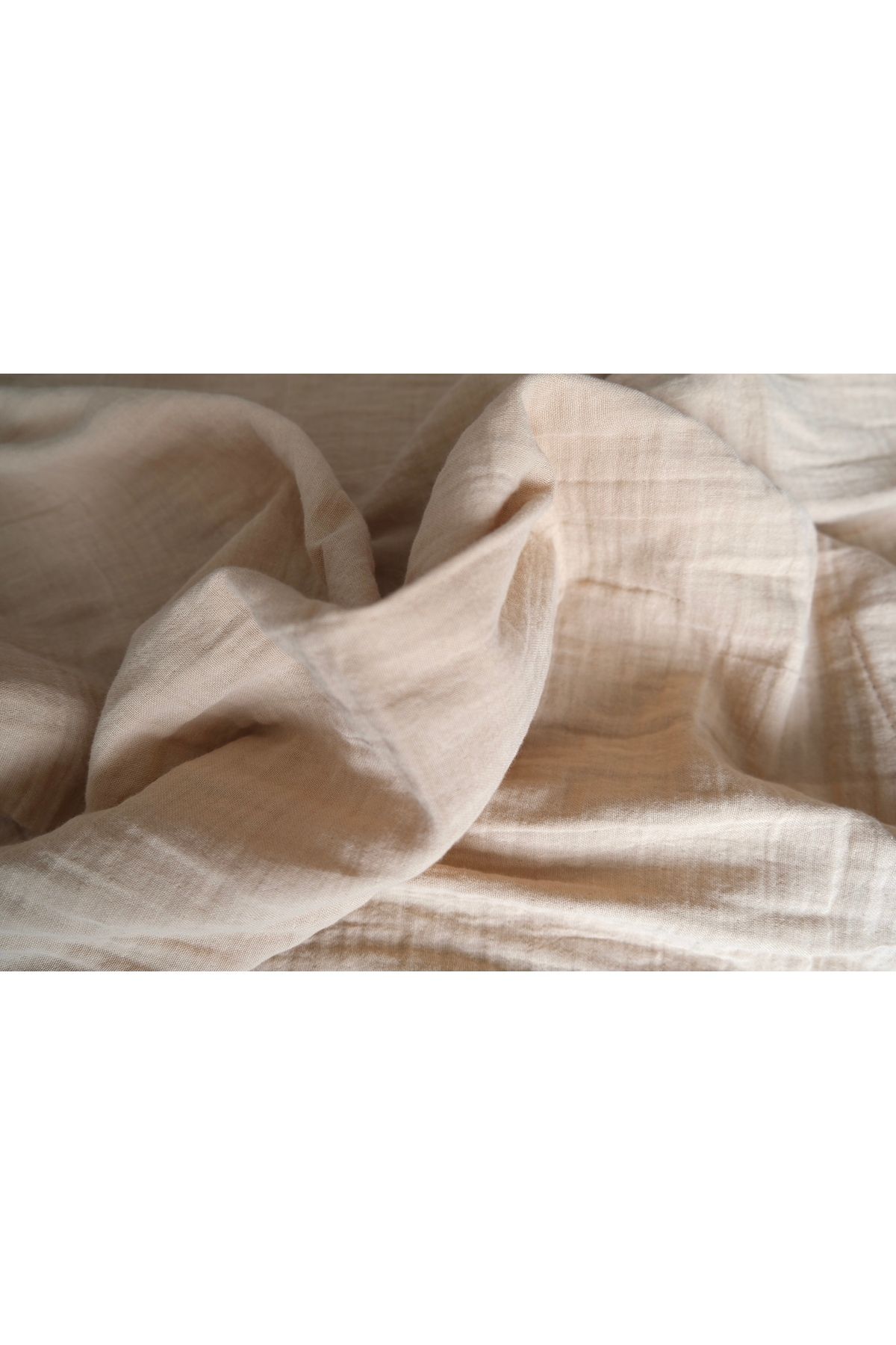 ANU-Beige 80X80 Double Layer Muslin Blanket 2