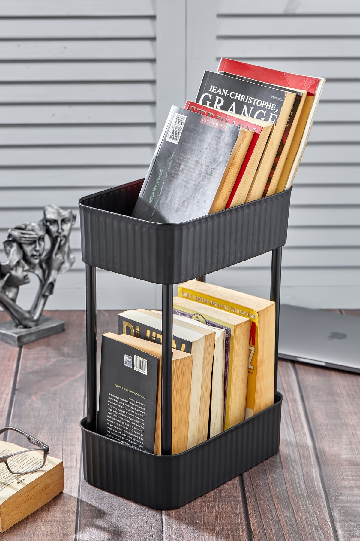 Hwh- Easy 2 Katlı Çok Amaçlı Raf Kitaplık Organizer Düzenleyici (TEKERLEKSİZ)