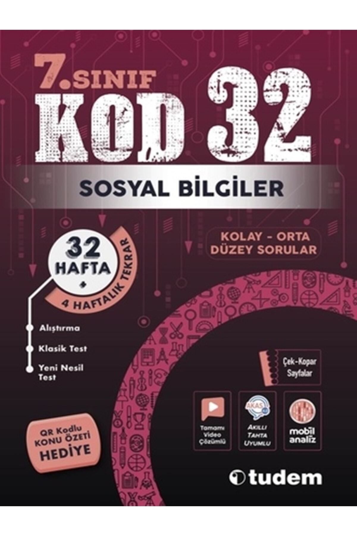 Tudem Yayınları TUDEM 7.Sınıf Sosyal Bilgiler Kod 32