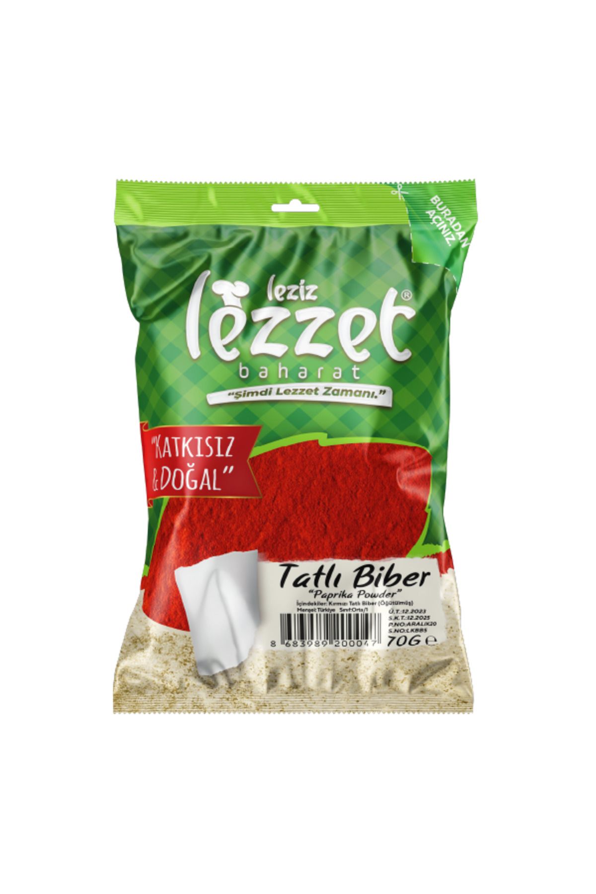 Leziz Lezzet Tatlı Biber 70 G