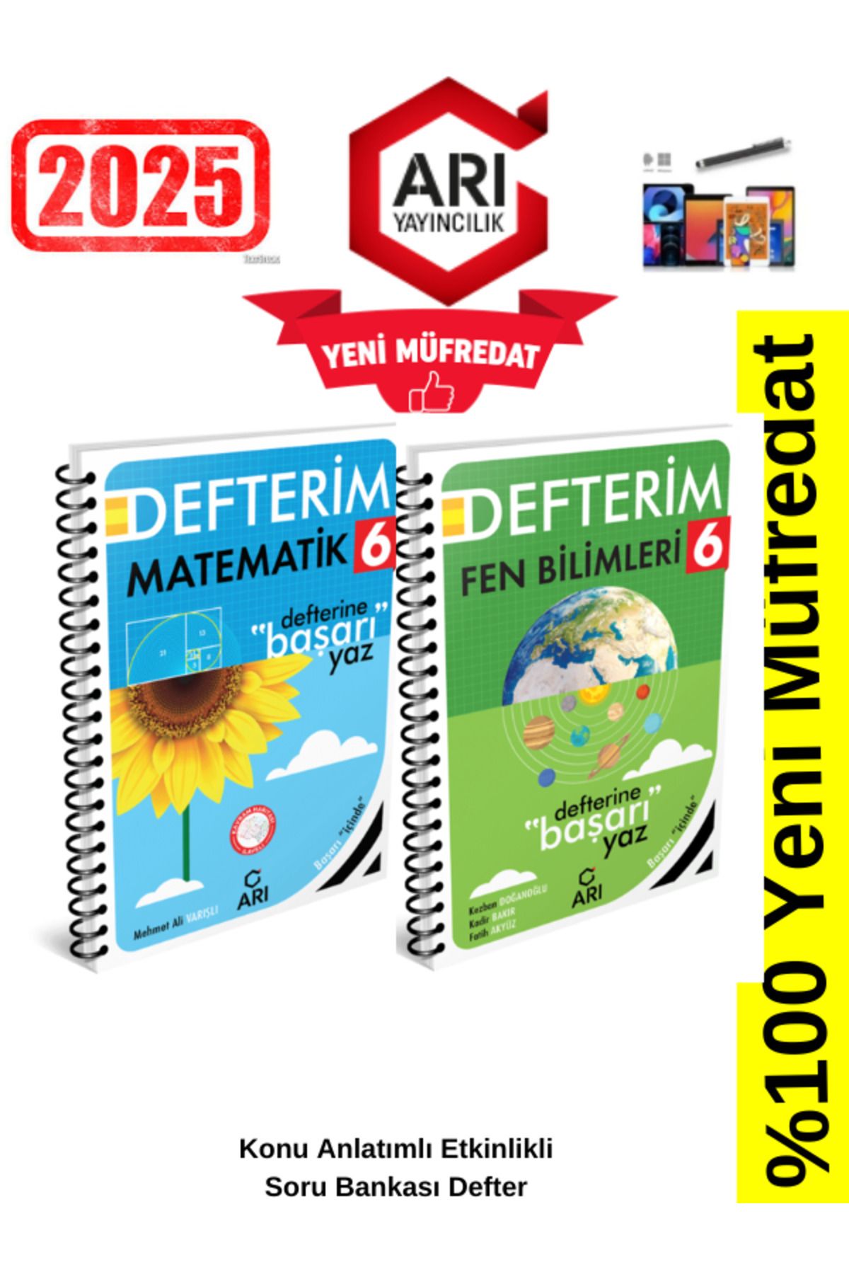 Arı Yayıncılık 2024-2025 Müfredat 6.Sınıf Matematik-Fen Konu Anlatımlı Etkinlik Defter+Kalem