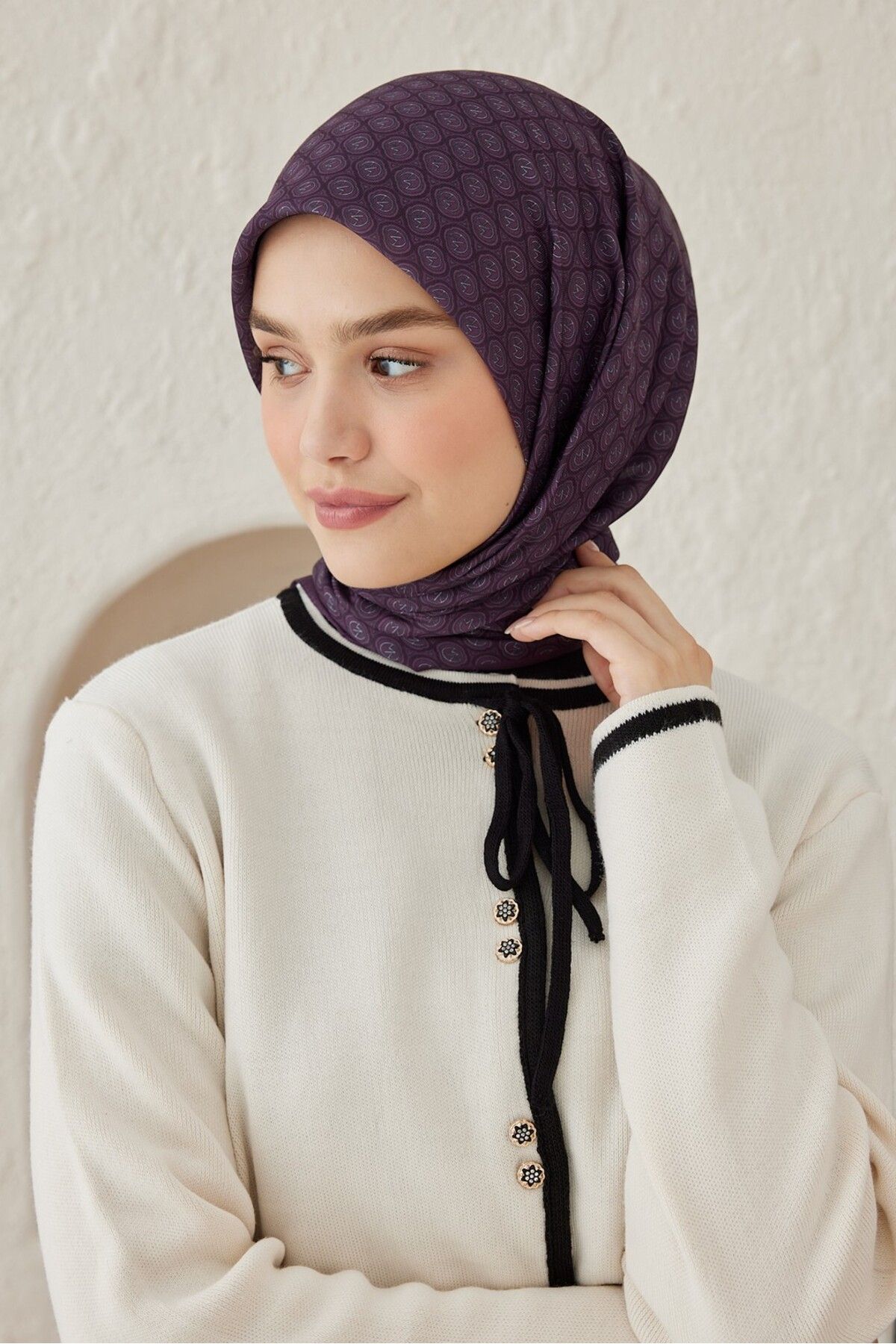 Modakaşmir-Circular Mk Cotton Scarf 3