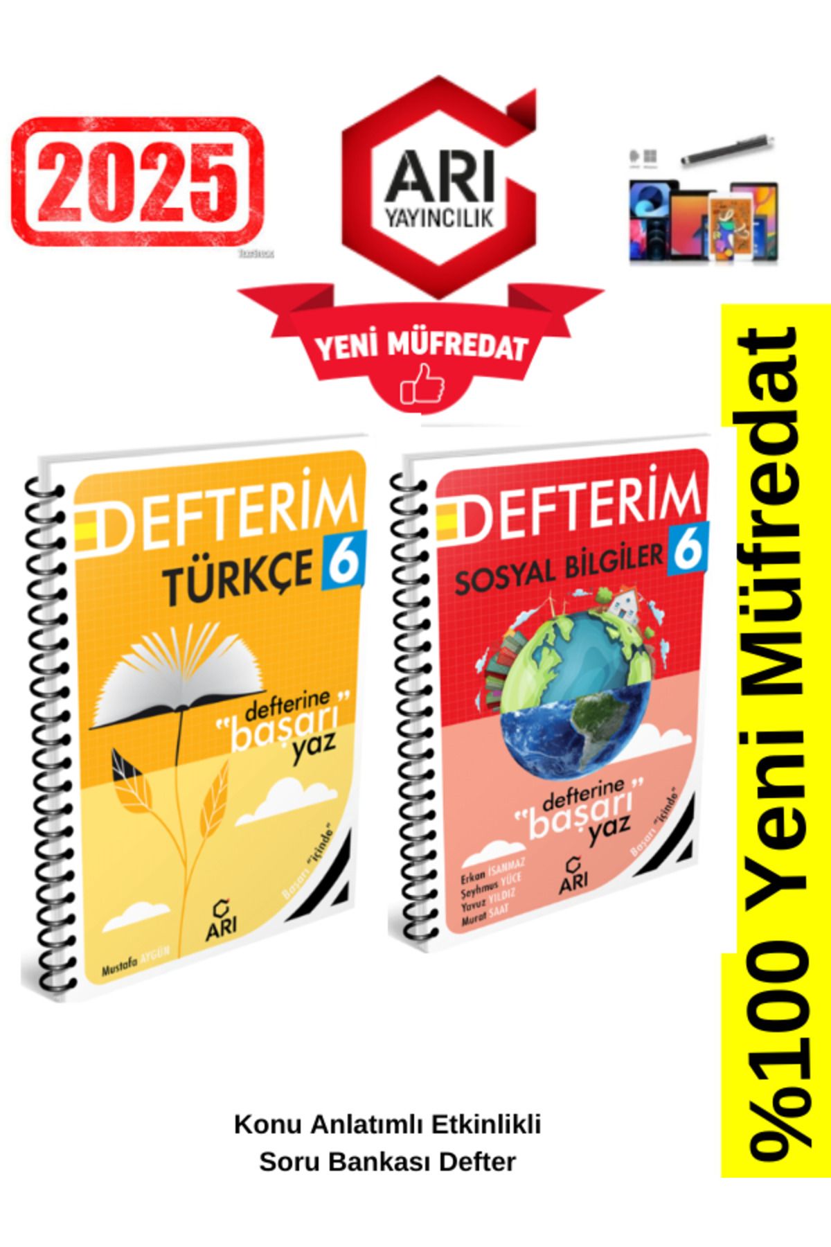 Arı Yayıncılık 2024-2025 Müfredat 6.Sınıf Türkçe-Sosyal Konu Anlatımlı Etkinlik Defter+Kalem