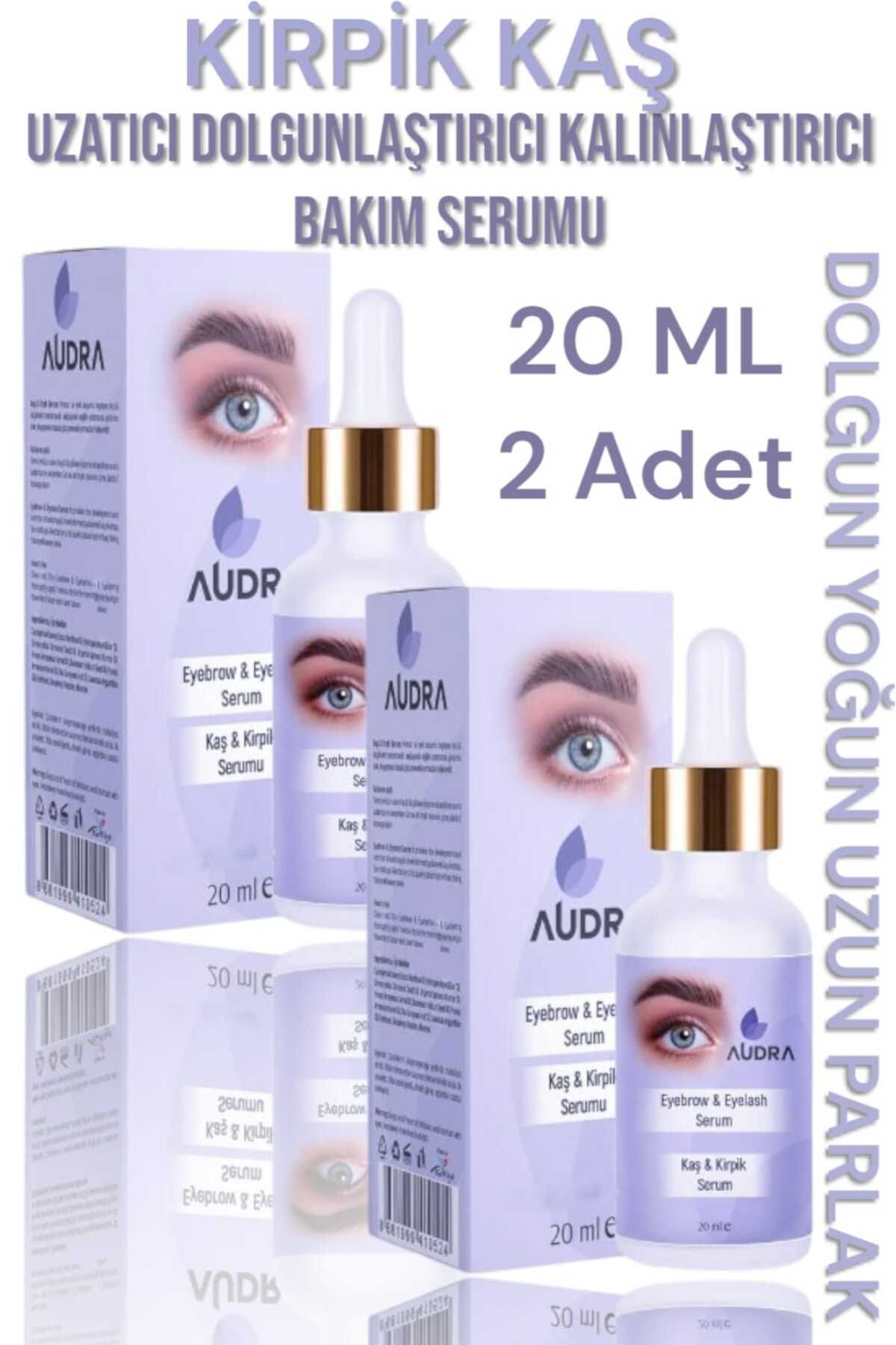 audra Kirpik Kaş Serumu 20 ml 2 ADET - Kirpik Kaş Uzatıcı Dolgunlaştırıcı Yoğunlaştırıcı