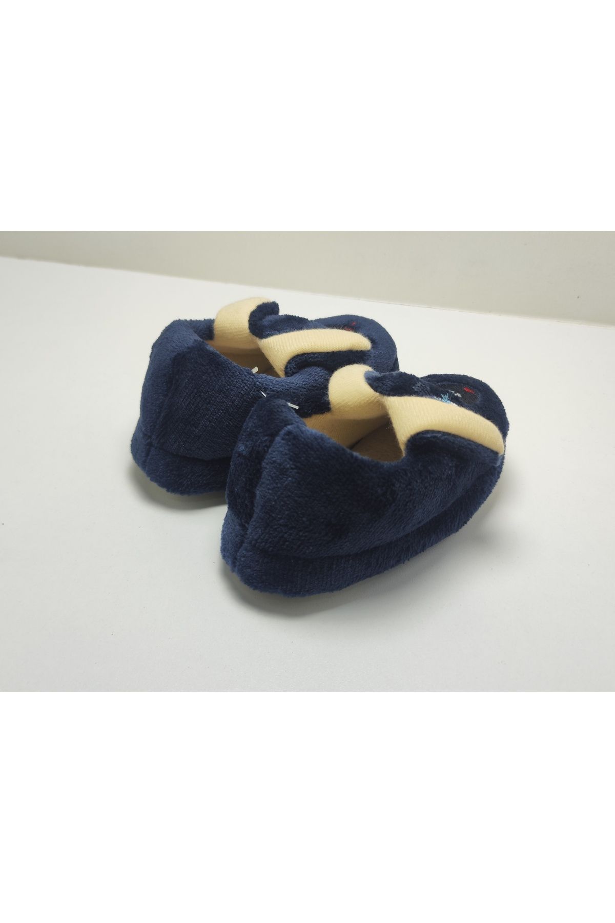 Hanedan-Cute Rabbit Patterned Navy Blue Children's Slippers 2