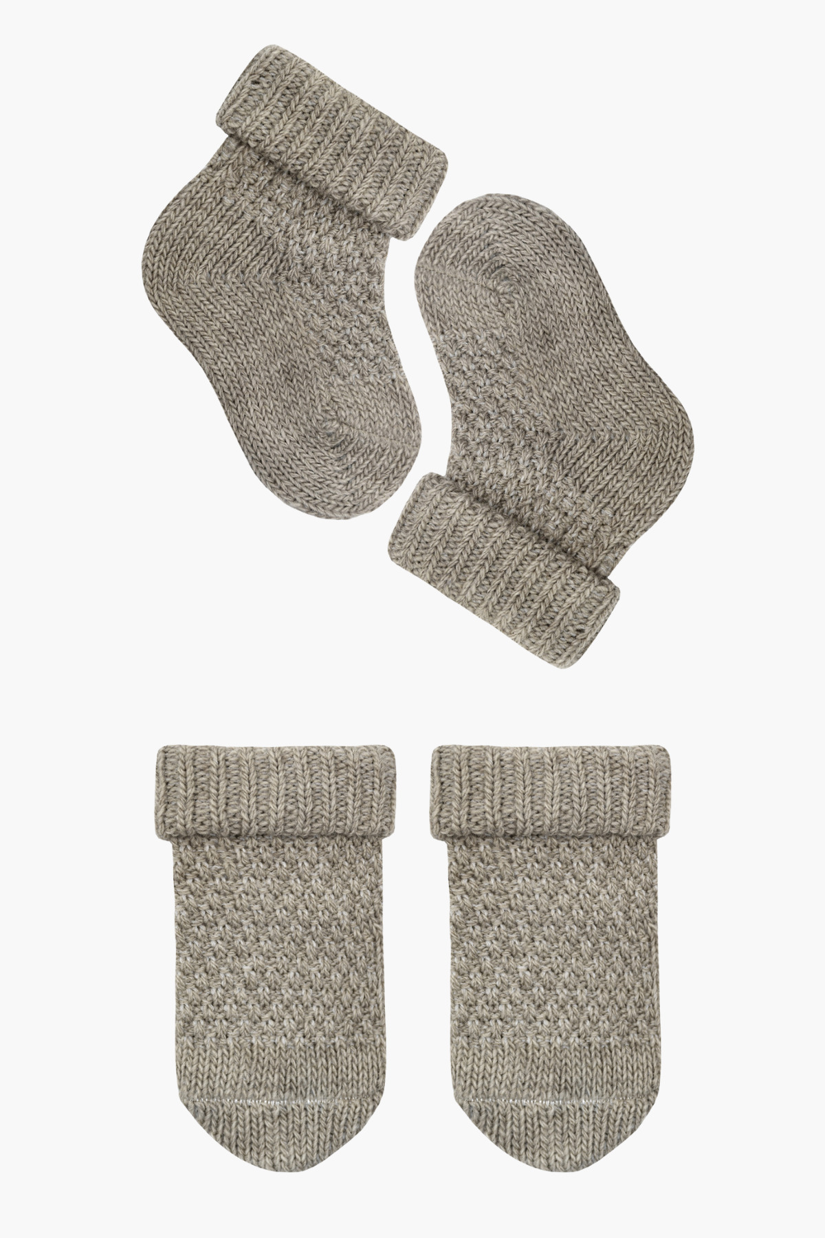 Little Jom Bebek Çorap 4'lü Set, %100 Organik Triko Bebek Çorap 0-18 Ay fotoğrafı 4 (önizleme)