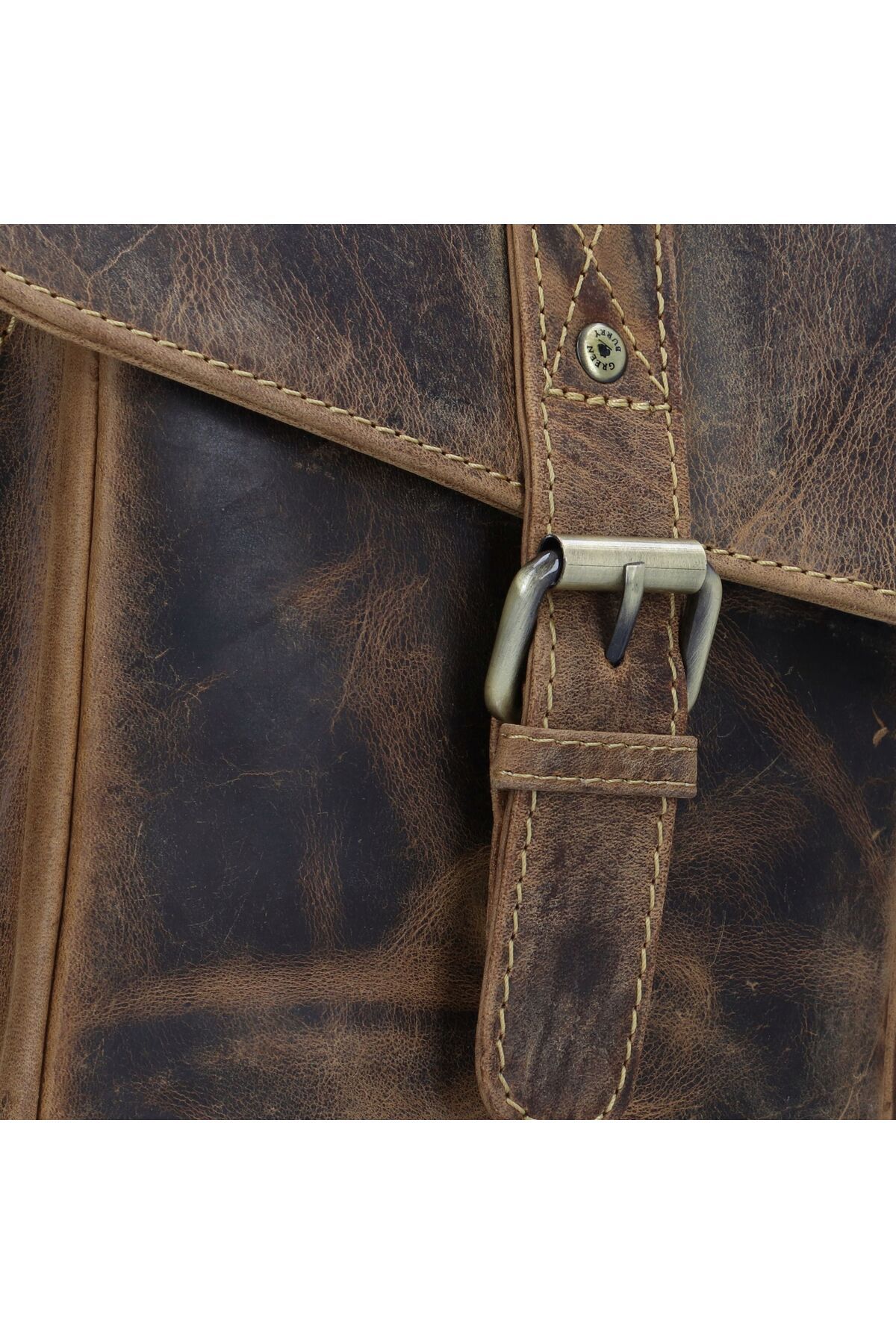 Greenburry-40 cm Vintage Messenger Leder-Laptop-Fach 4