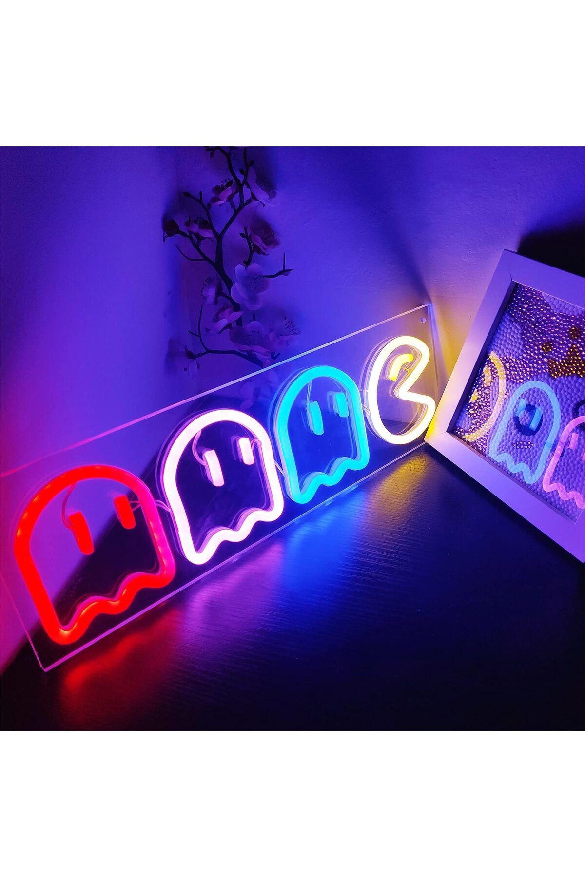 Arabest-Pac-Man Neon, Game Neon LED Sign Retro Decor Arcade Game Room Decoration 3