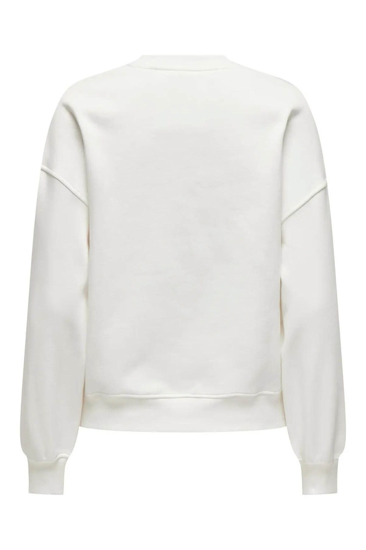 ONLY-سويت شيرت نسائي من ONLSOFIA L/S WORD O-NECK 2