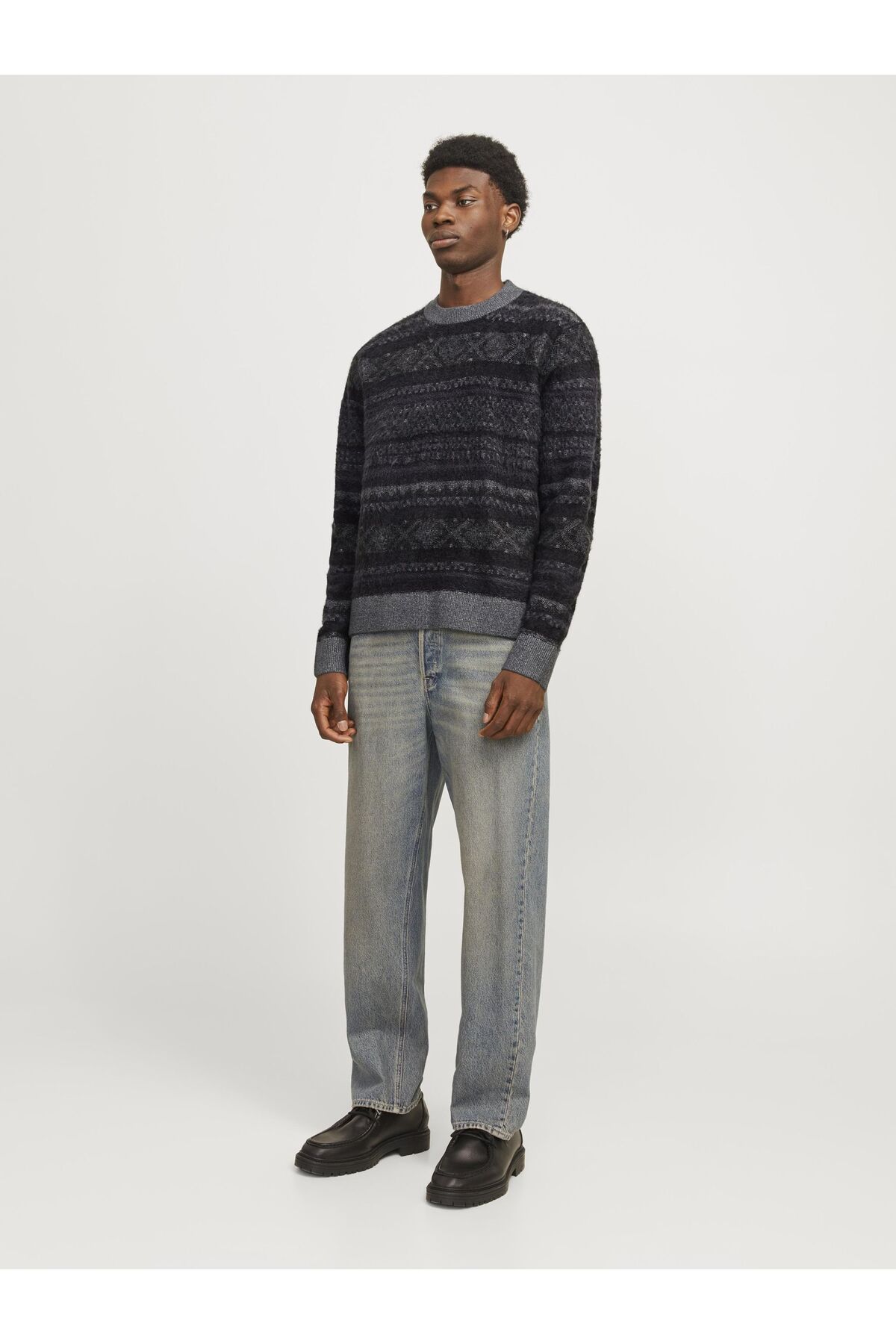 ژاکت کشی مردانه راسته آستین بلند | جک اند جونز Jack & Jones 12267468 - تصویر 4
