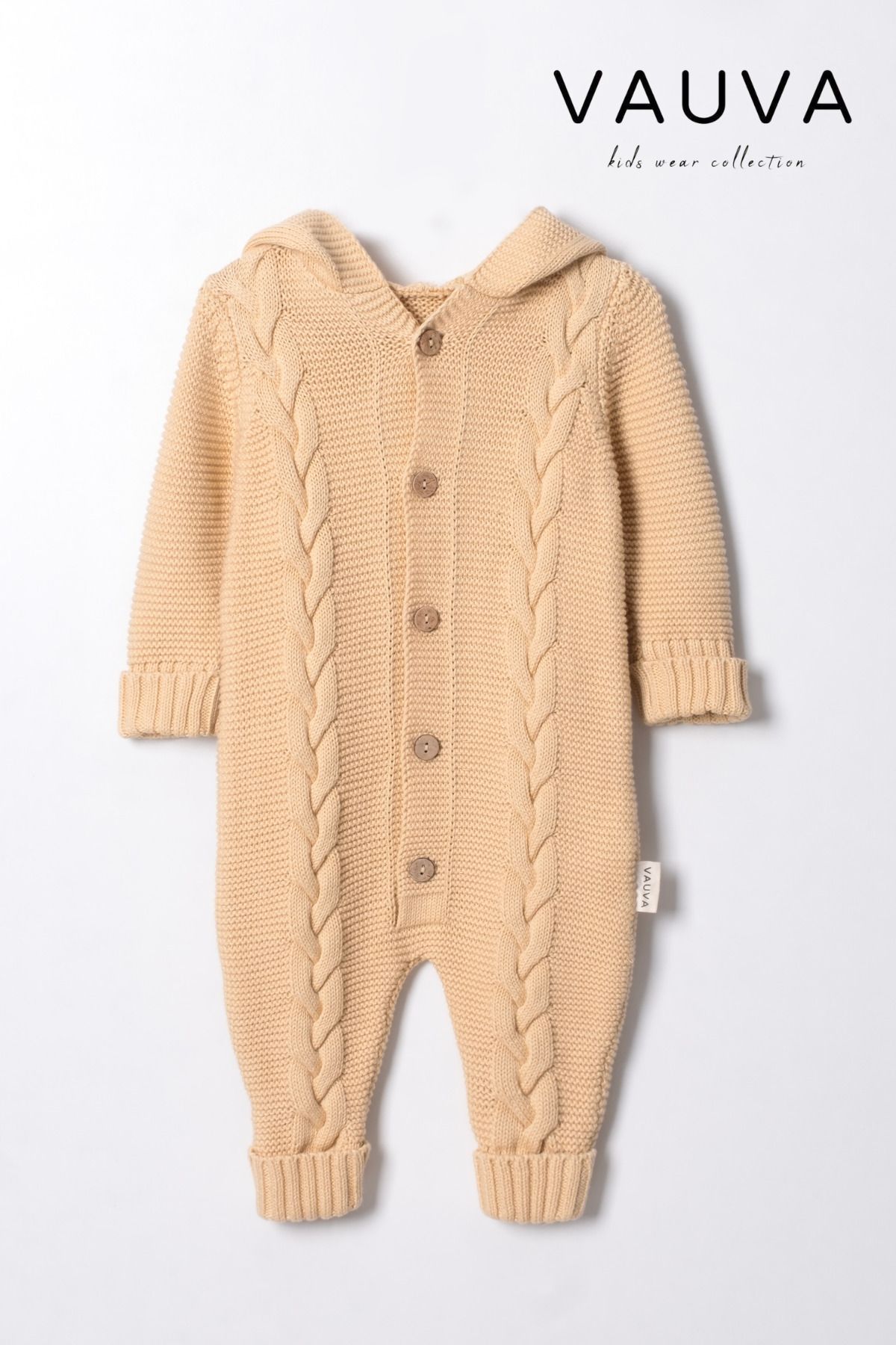 Vauva-Girls Boys Baby Rompers Seasonal Long Sleeve Knitwear Knitted Jumpsuit 1