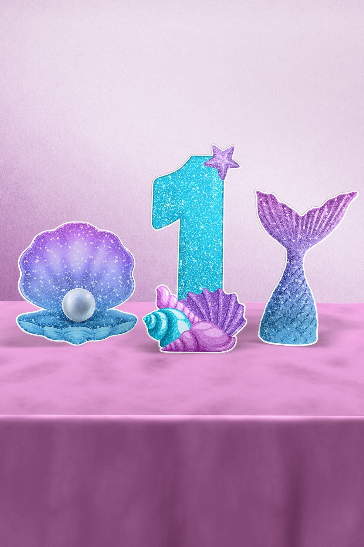 Hey Parti-Mermaid Themed 1 Year Birthday Party Set - Birthday Concept - Midi 3