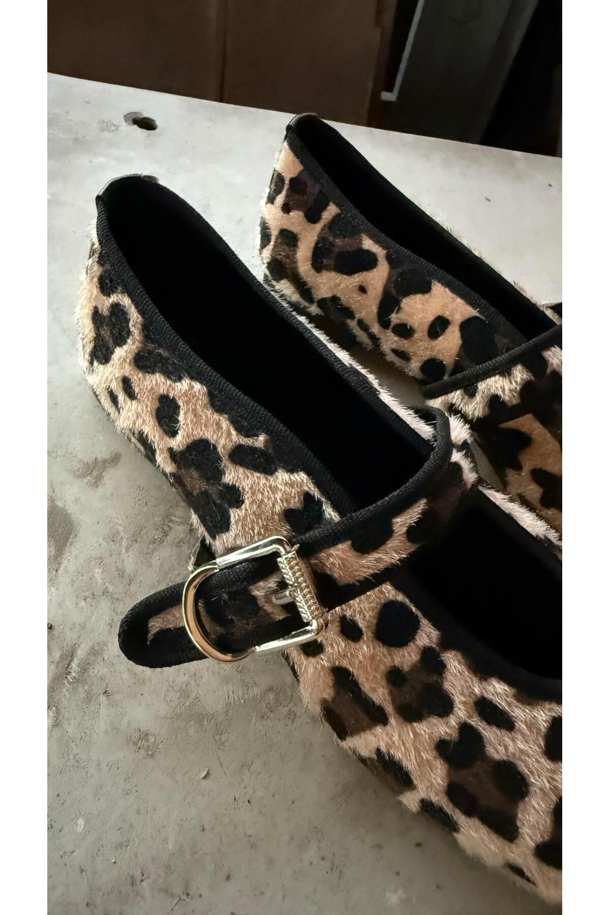 Eataly Shoes Todi Leopard Velvet Flat کفش زنانه