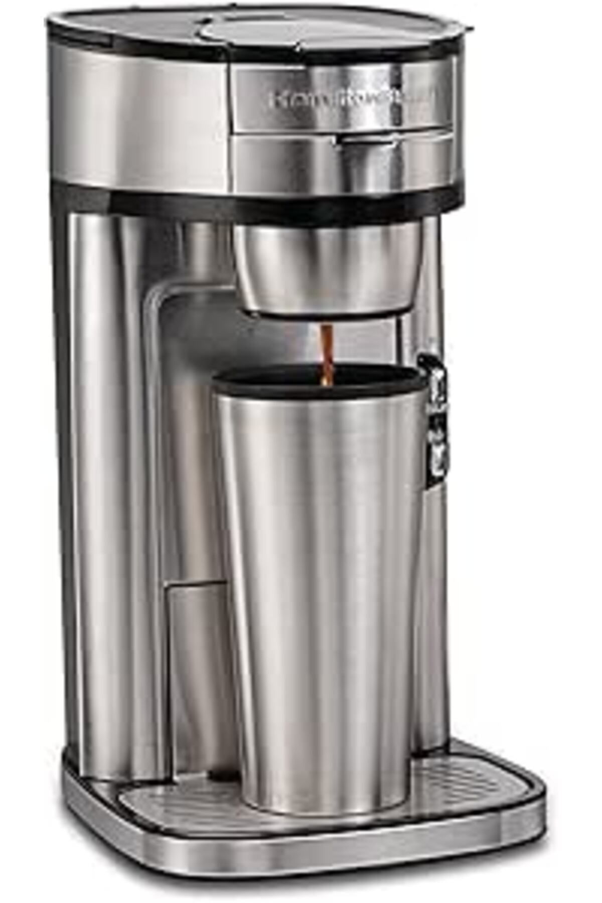Hamilton Beach-Scoop® Single-Serve Coffee Maker, Brews 250-410 ml Cups Coffee in mins, 2 Metal Filters 1
