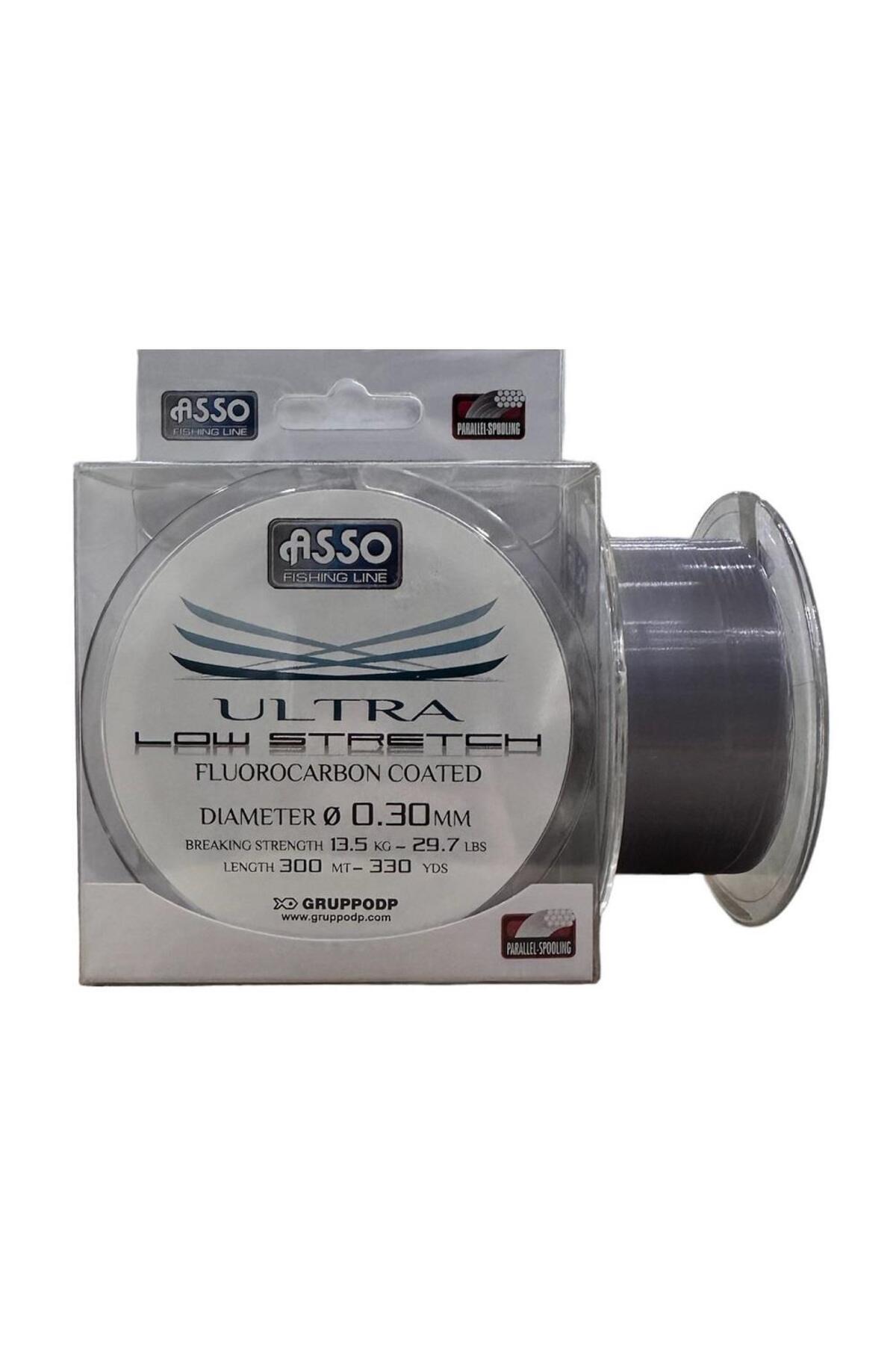 ASSO Ultra Low Stretch 300m 0.30mm Fluorocarbon Kaplama Misina