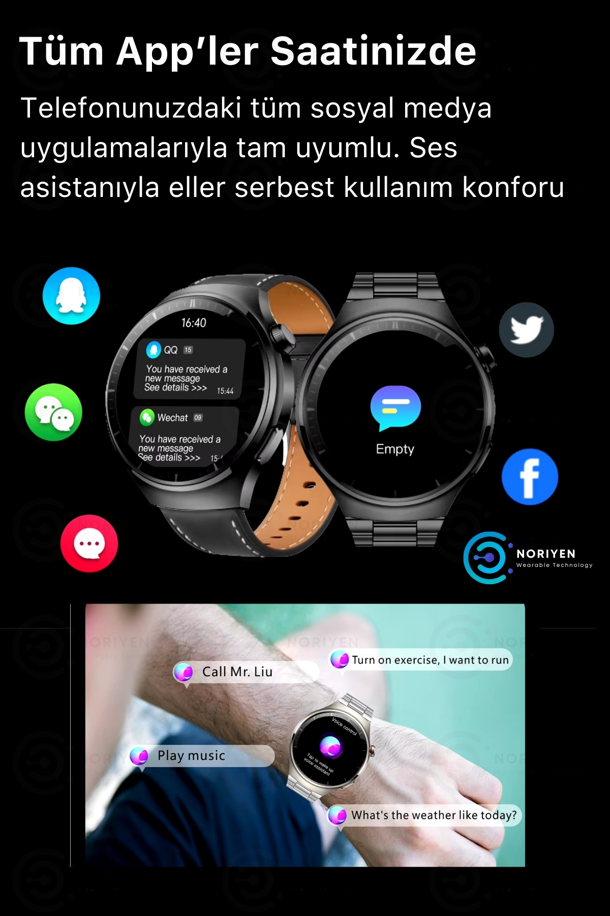 Premium Serisi S20 Max Amoled Büyük HD Ekran Spor ve Sağlık Sensörlü Şık IOS Android Akıllı Saat