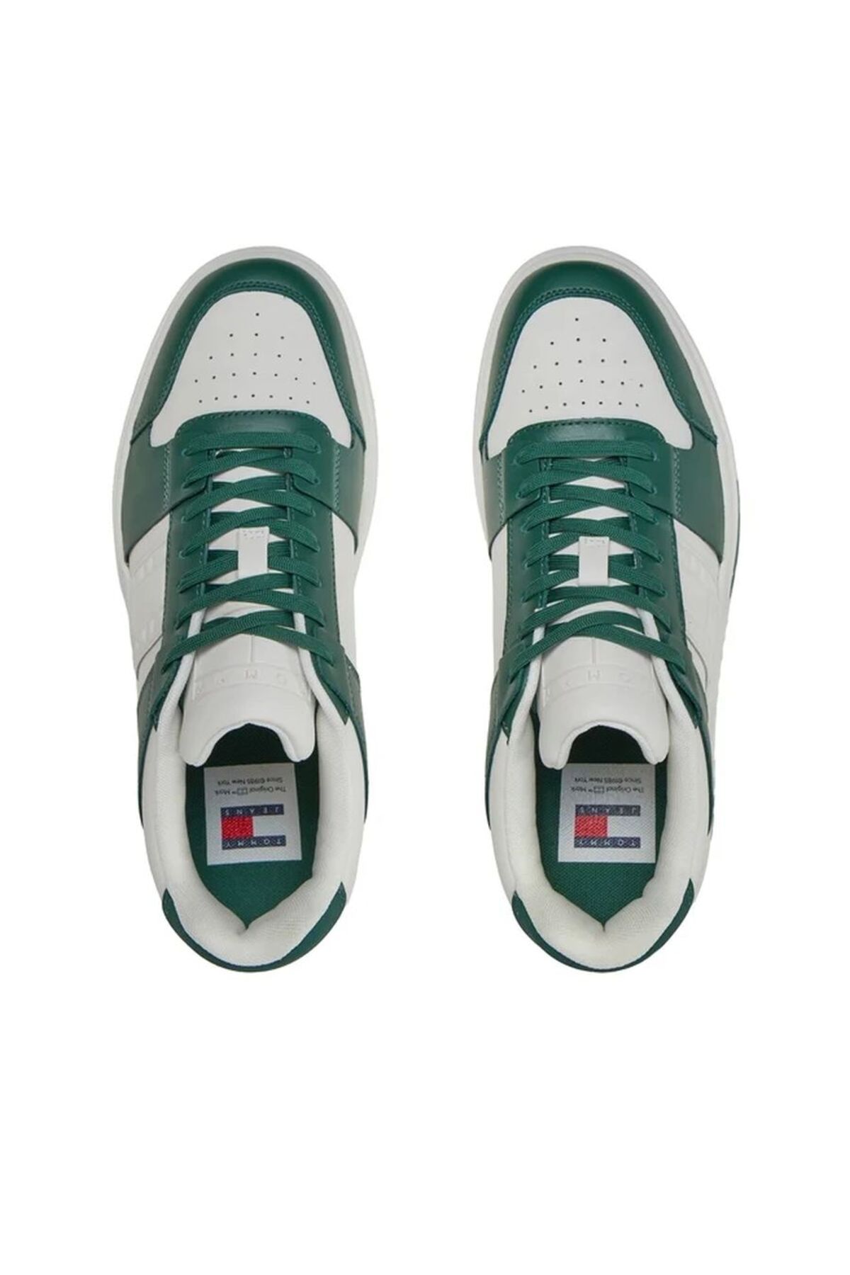 کفش پیاده روی سبز مردانه TJM چرمی Cupsole 2.0 اورجینال Tommy Hilfiger