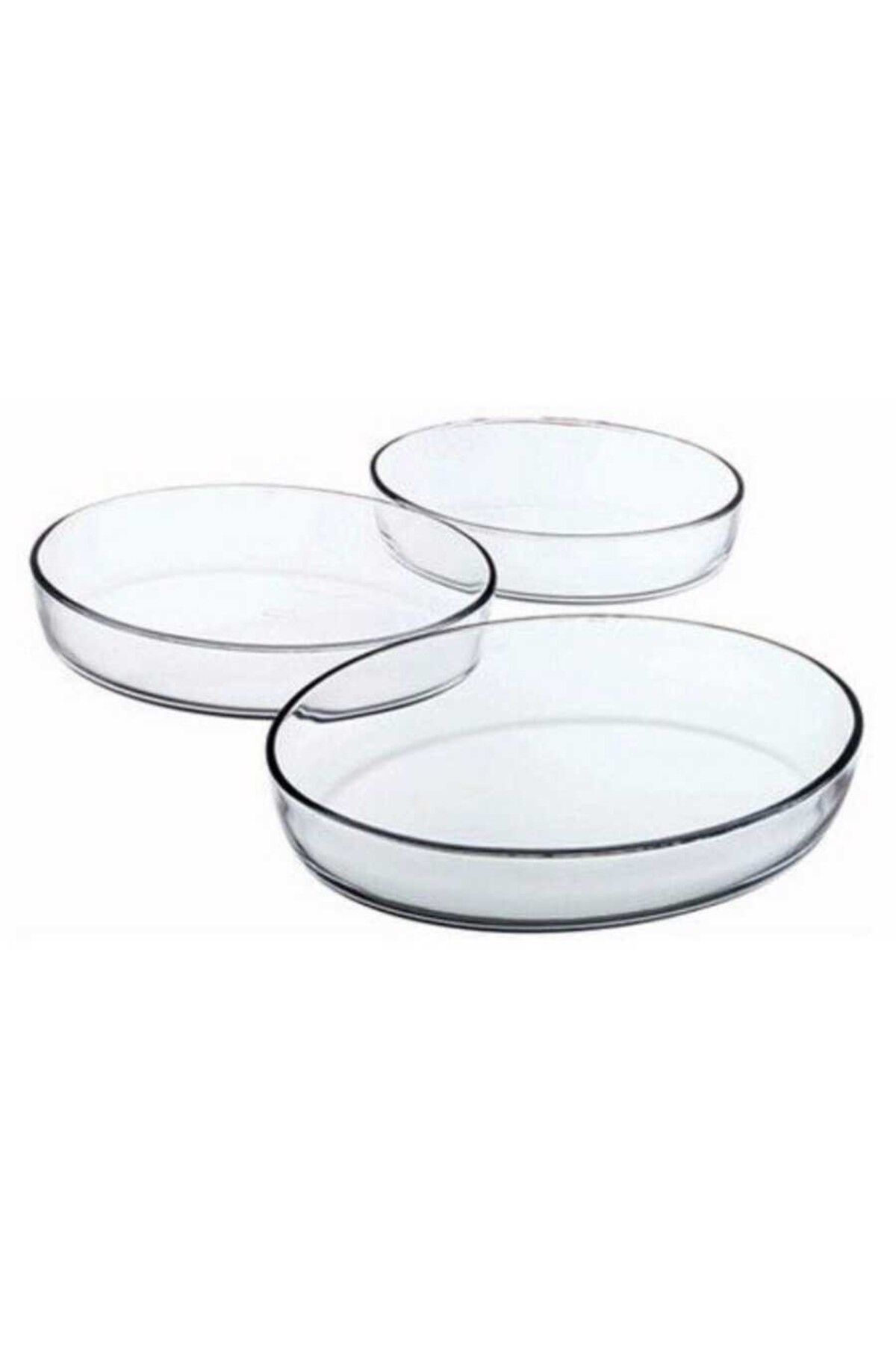 Paşabahçe-Pasabahce Borcam Oval 3 pieces Baking Glass Oven Tray 1