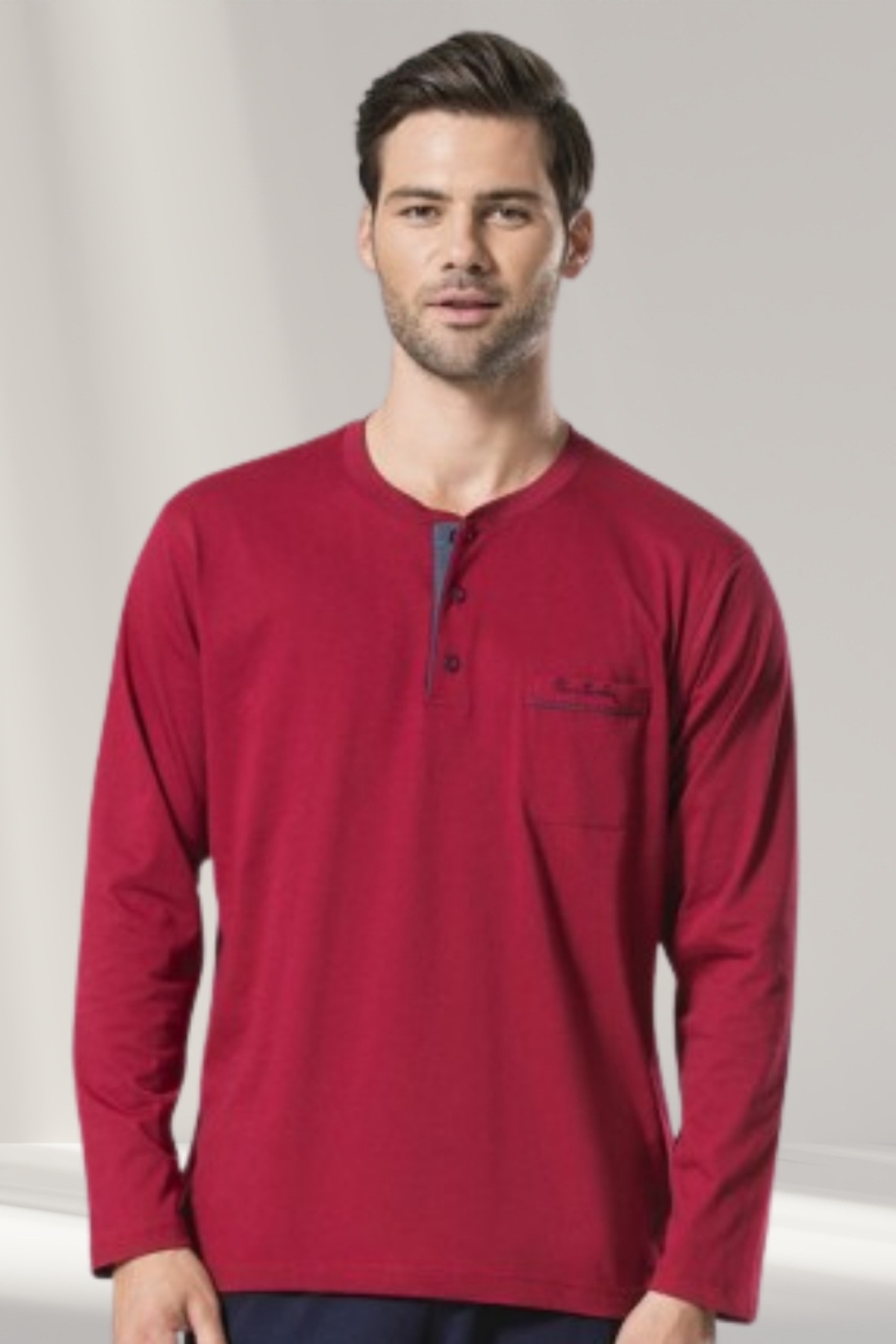 ست پیژامه مردانه راسته فاق نرمال آستین بلند | پیر کاردین Pierre Cardin VR. 1PC.14.54.54.01. - تصویر 3