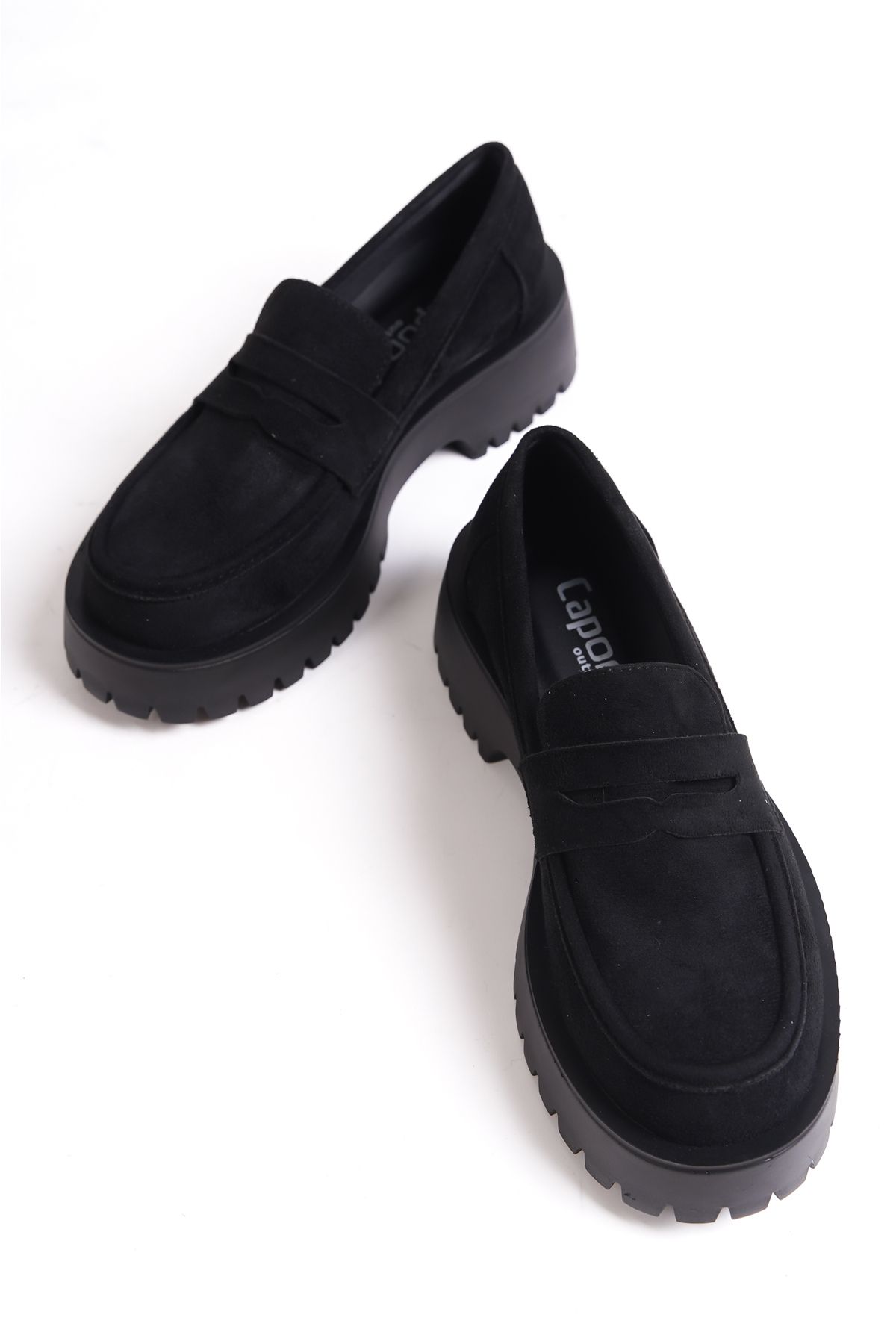 لوفر مشکی زنانه Trak Base Loafer اورجینال Capone Outfitters
