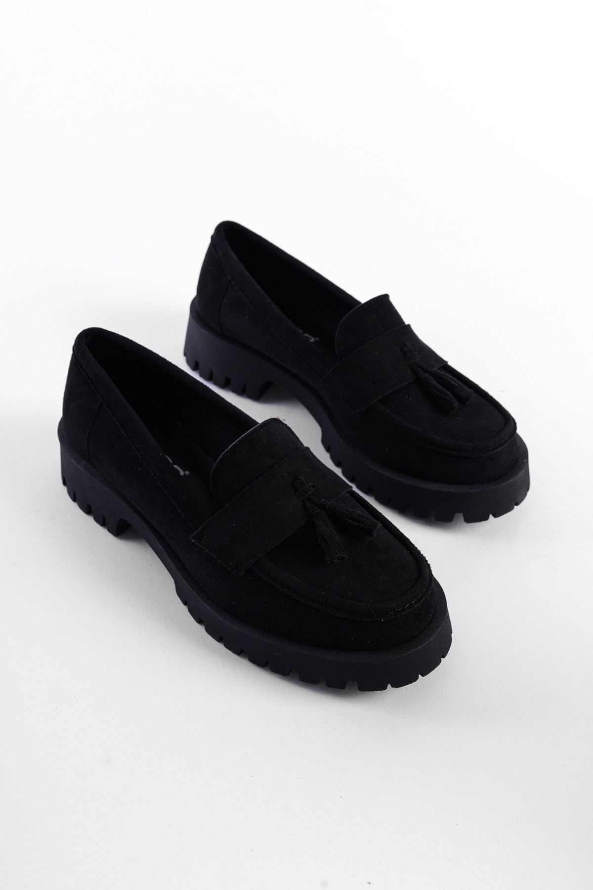 لوفر مشکی زنانه Trak Tassel Loafer اورجینال Capone Outfitters