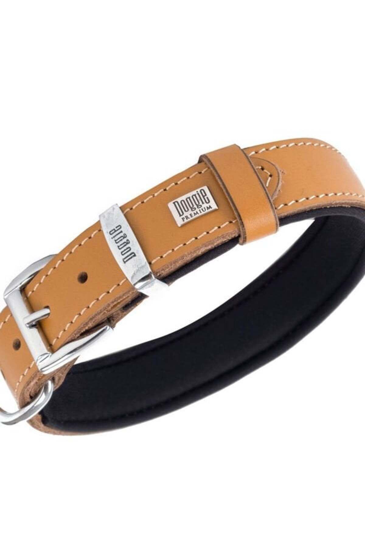 O Dog Doggie Comfort Deri Nazar Boncuklu Köpek Boyun Tasması Medium Camel 3x42-50 Cm - Petshopundan