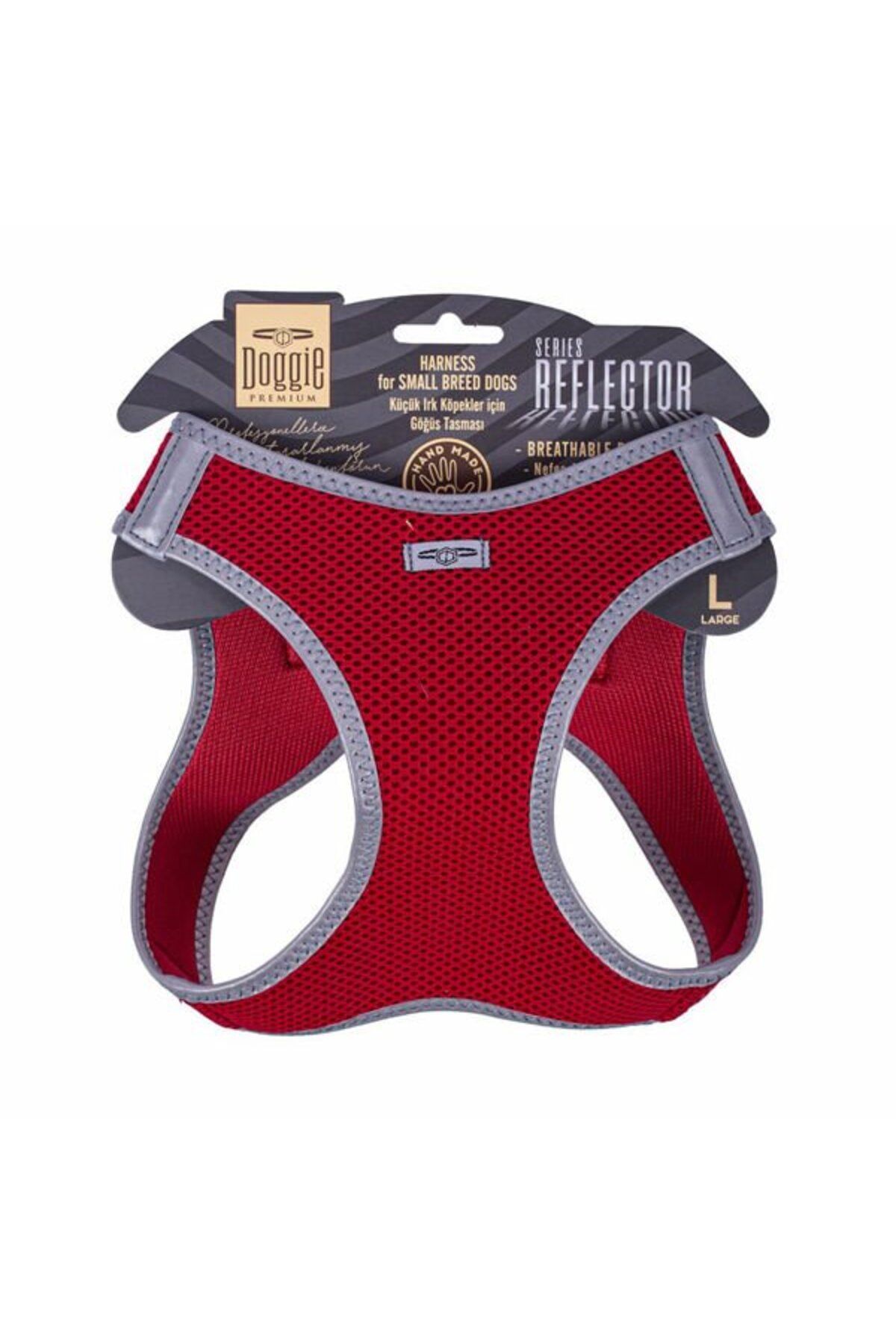O Dog Doggie Havalı Dokuma Reflektör Küçük Irk Köpek Göğüs Tasması Large Kırmızı 42-48 Cm - Petshopundan