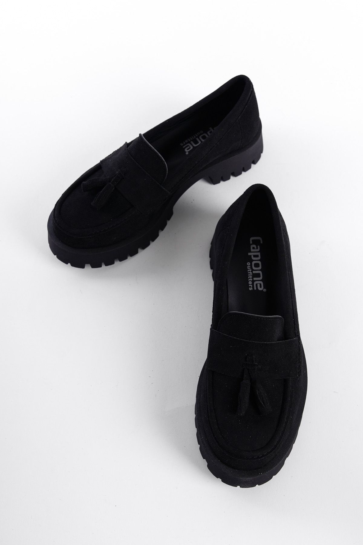 لوفر مشکی زنانه Trak Tassel Loafer اورجینال Capone Outfitters