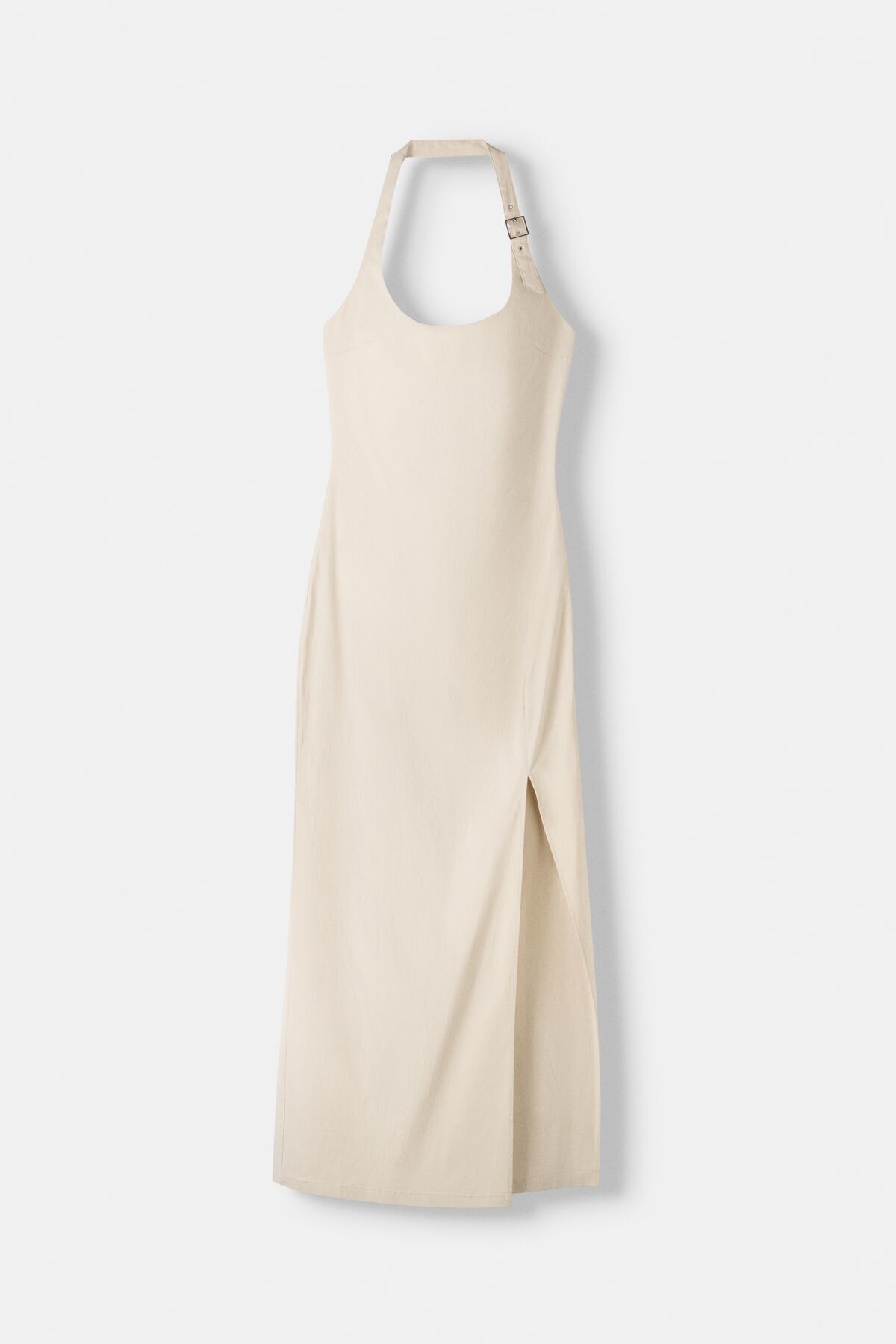 Bershka-Bengaline strappy midi dress with buckle 3