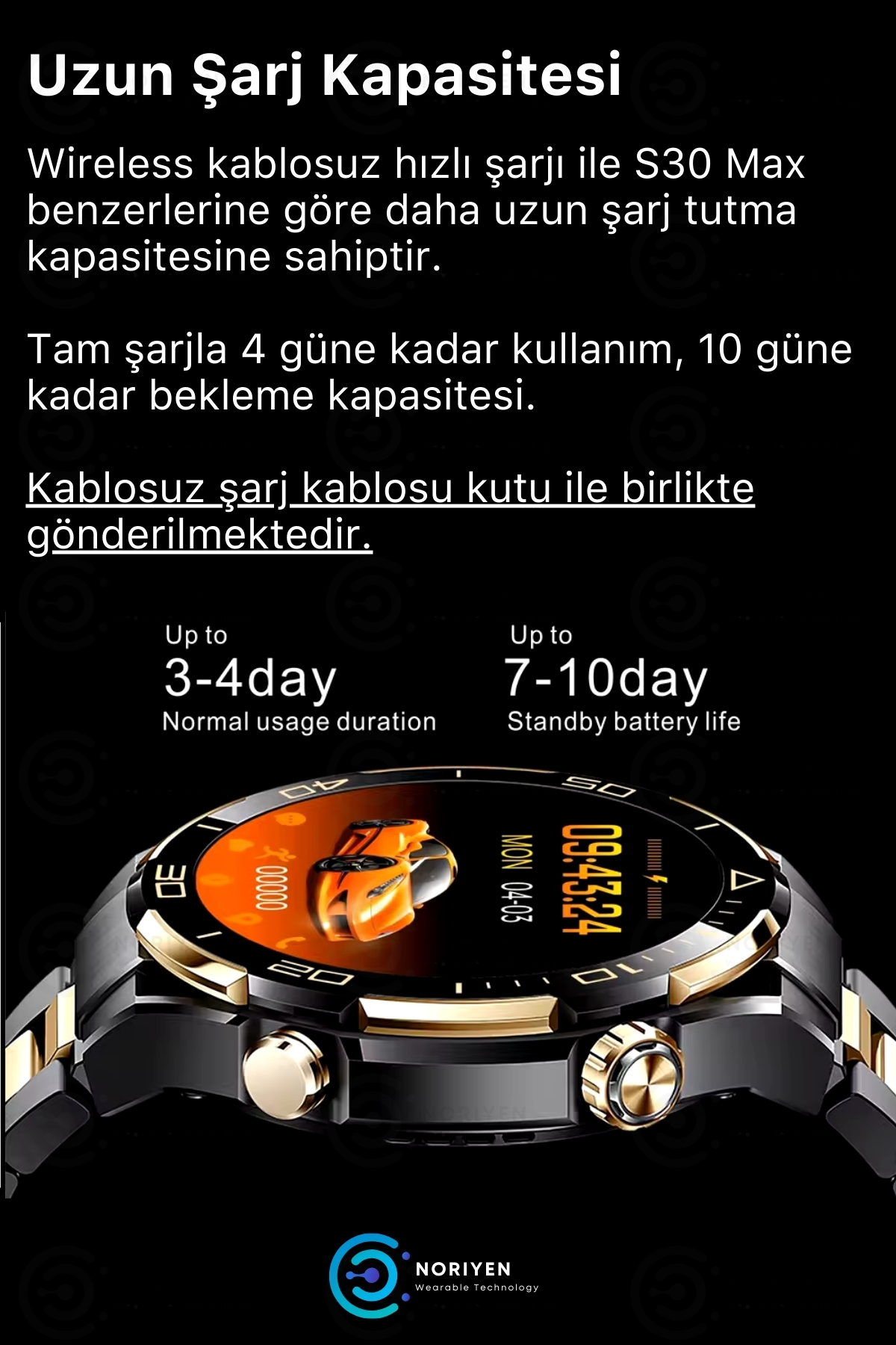 Premium Serisi 1.62 İnç Büyük HD Ekran Spor Sağlık Sensörlü iOS Android Uyumlu S30 Max Akıllı Saat