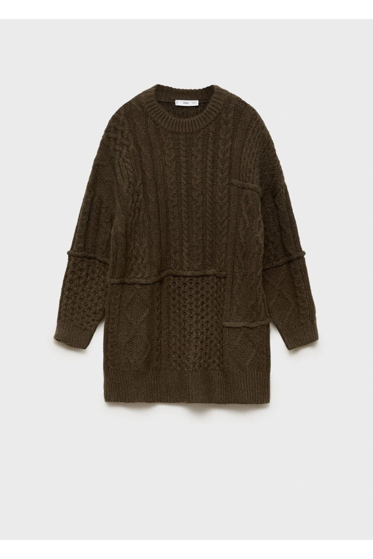 MANGO Woman-Knitted Patterned Dress 3