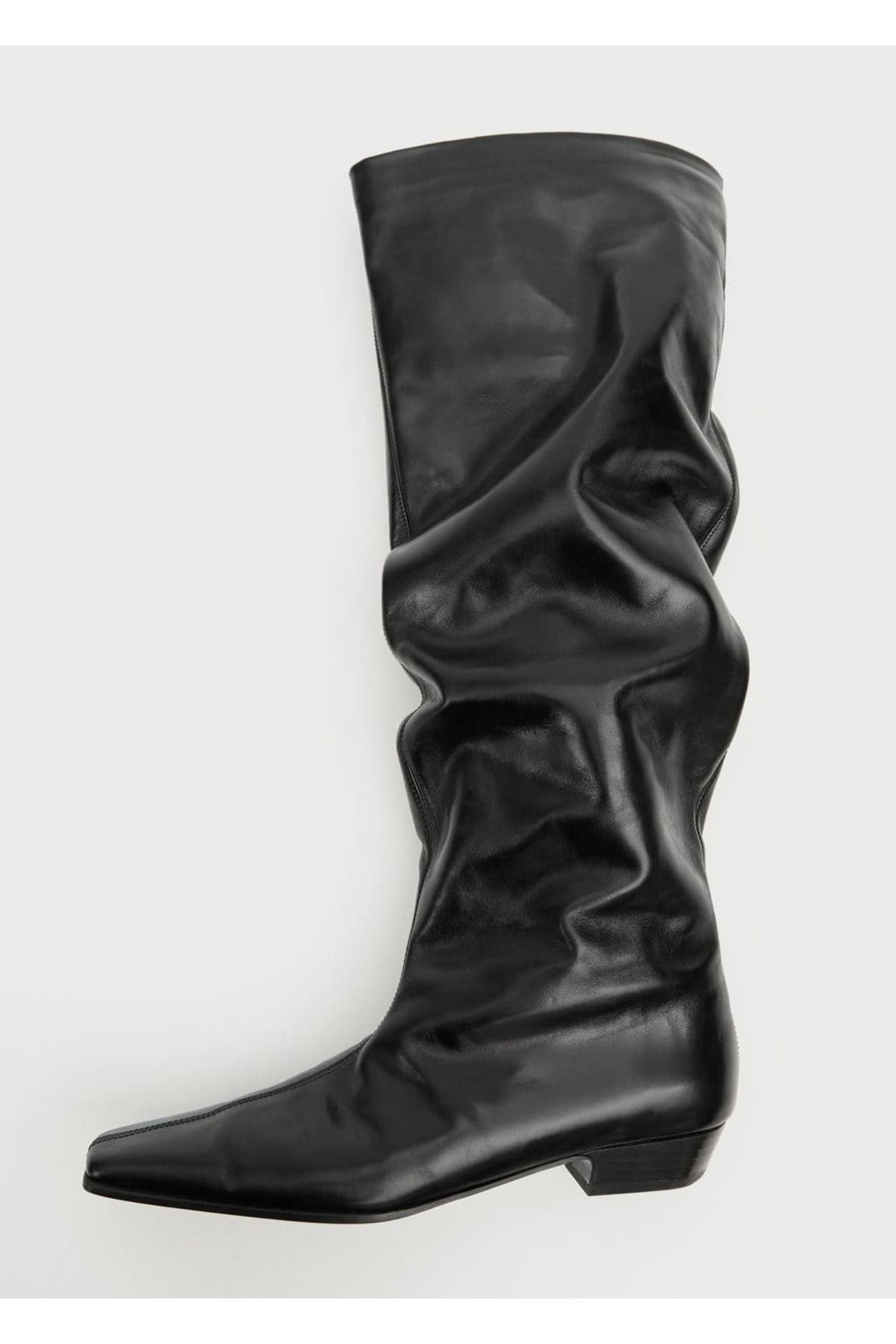 MANGO Woman-100% Leather High Boots 6