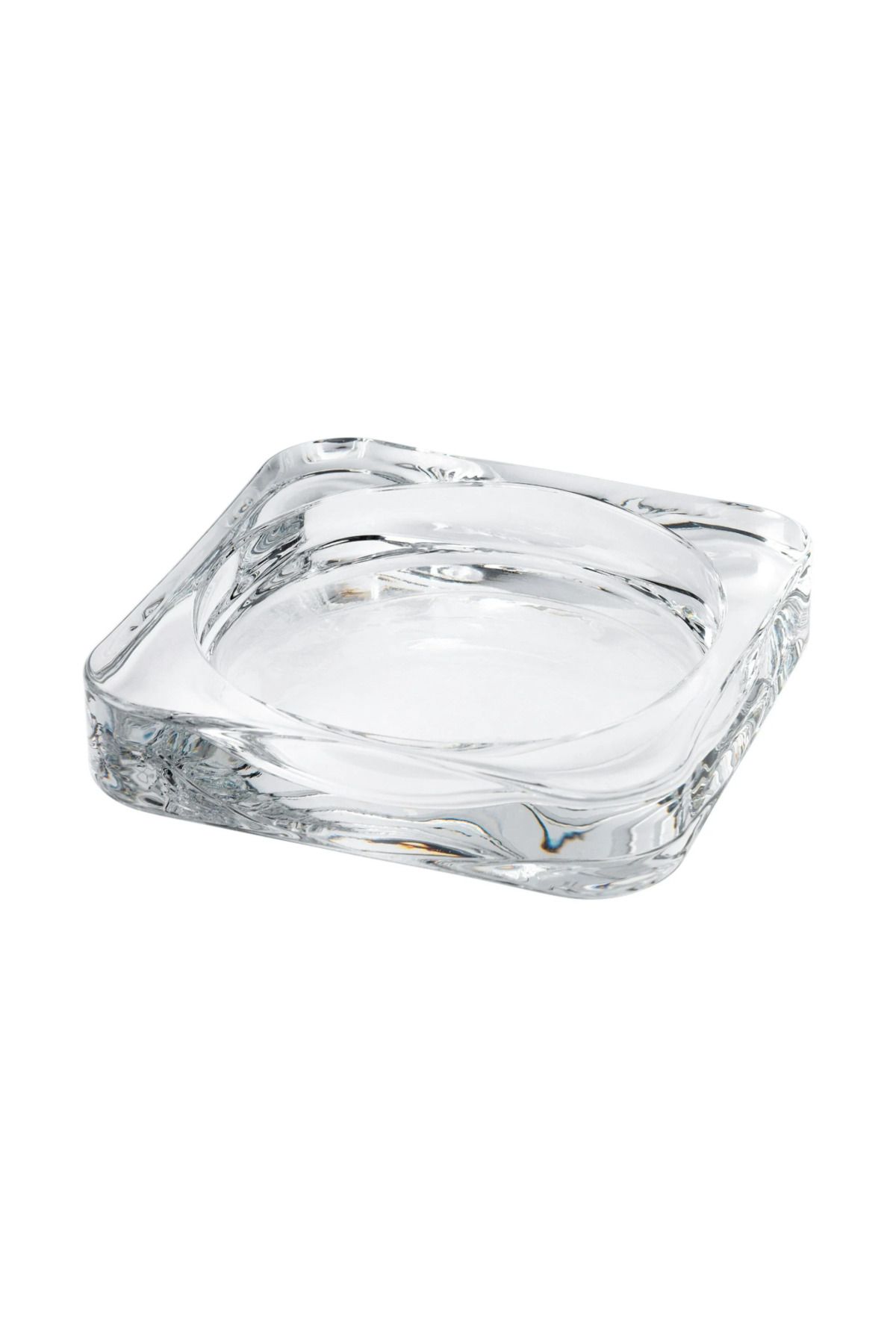 Elioure Şeffaf mum tabağı, 10x10cm, dekoratif ve şık tasarım, ev ve etkinlikler için ideal