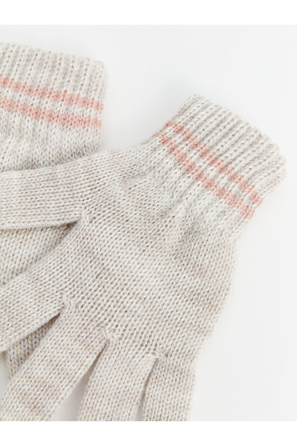 LC Waikiki Lw - Çizgili Kız Bebek Triko Eldiven 2'li fotoğrafı 2 (önizleme)