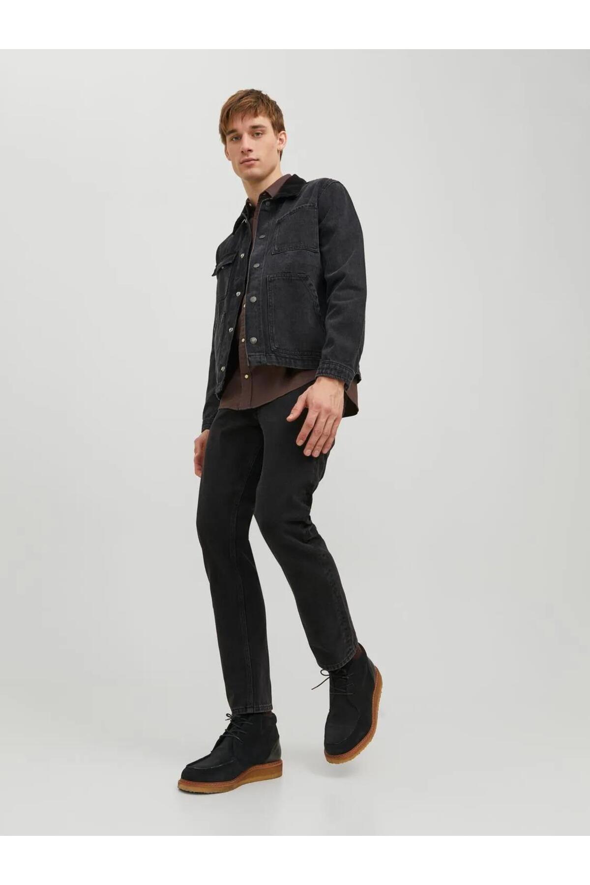 شلوار جین مردانه راسته | جک اند جونز Jack & Jones 12237392 - تصویر 4
