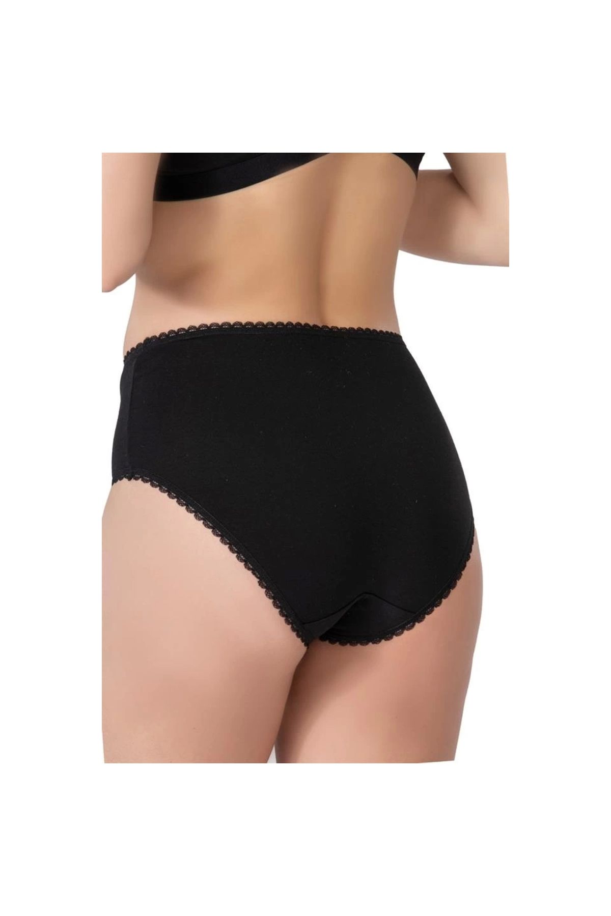 xpetrana-Winta- Black Emay 1445 Modal Cotton High Waist Lace Panties 2