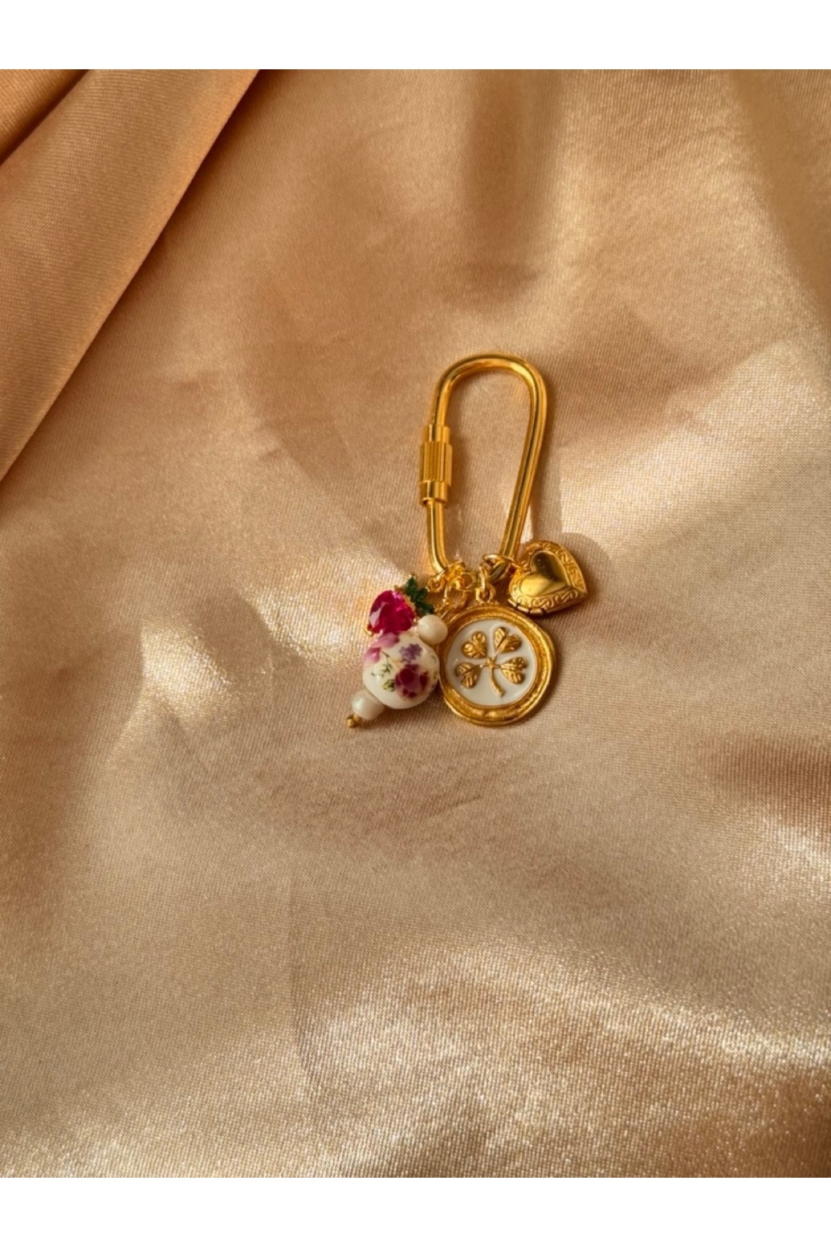 Paper clip Porcelain Charm Tip & Bag Charm