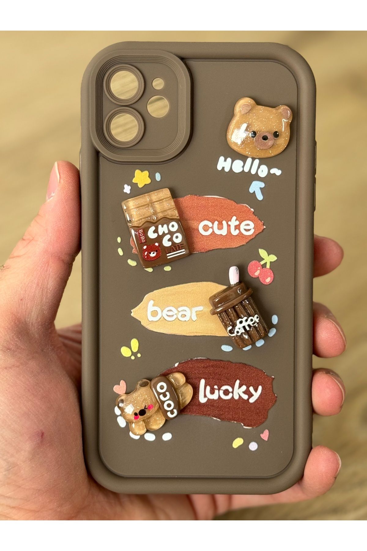 apple iphone 11 lours en peluche avec caméra de surveillance